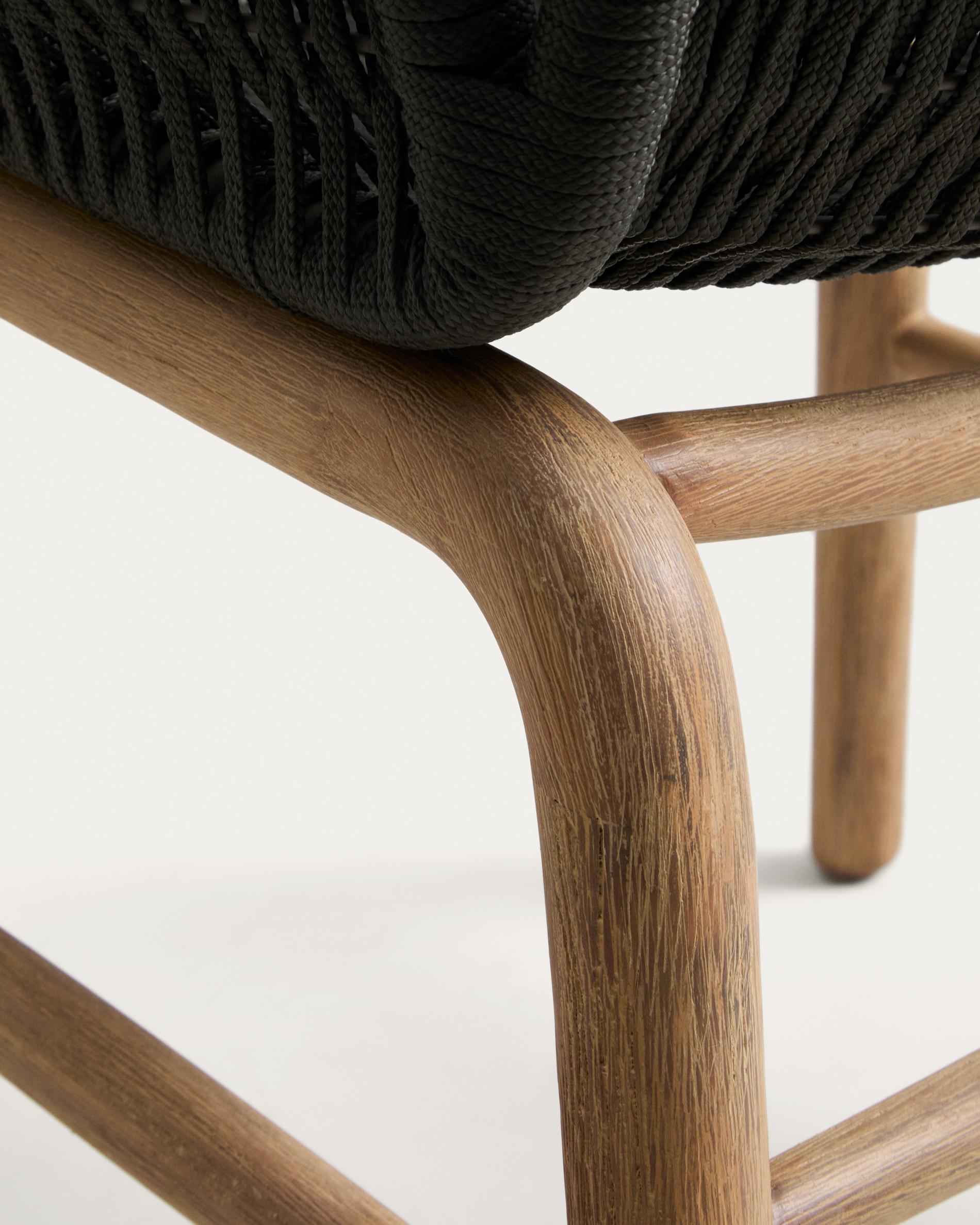 Záhradná stolička s opierkami ALIPA tmavosivá