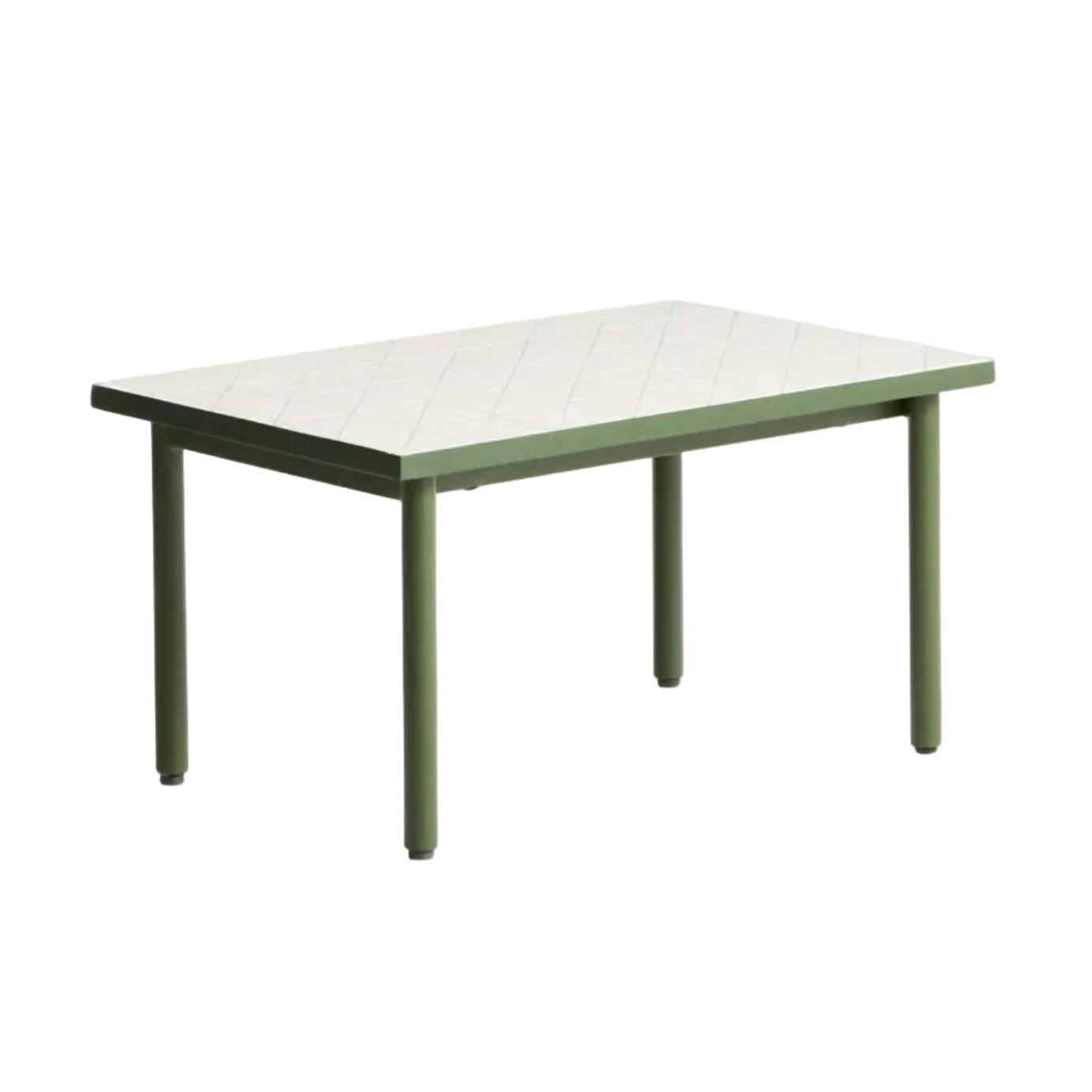 MAURINA Ecru Garden Coffee Table with Green Base