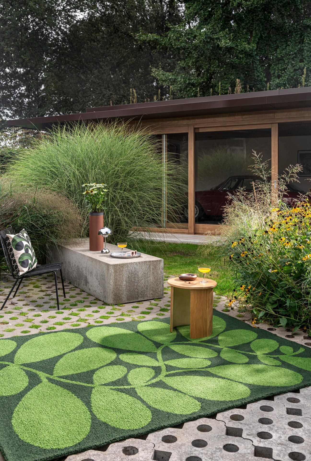 SYCAMORE green outdoor rug