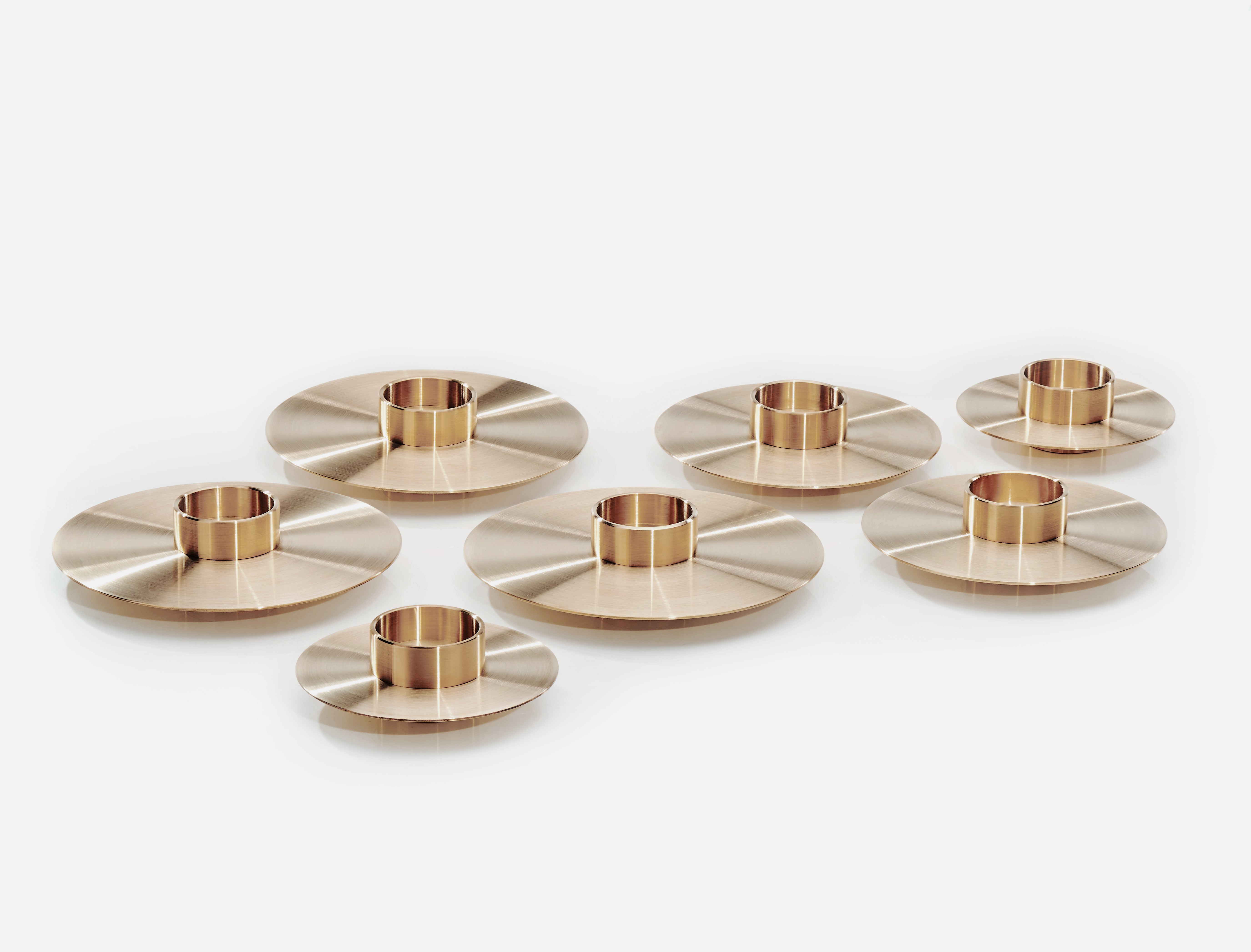 ORB Brass Candle Holder Set