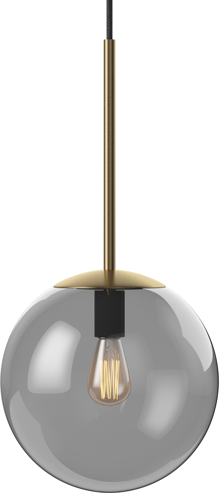 Závesná lampa ORB antická mosadz