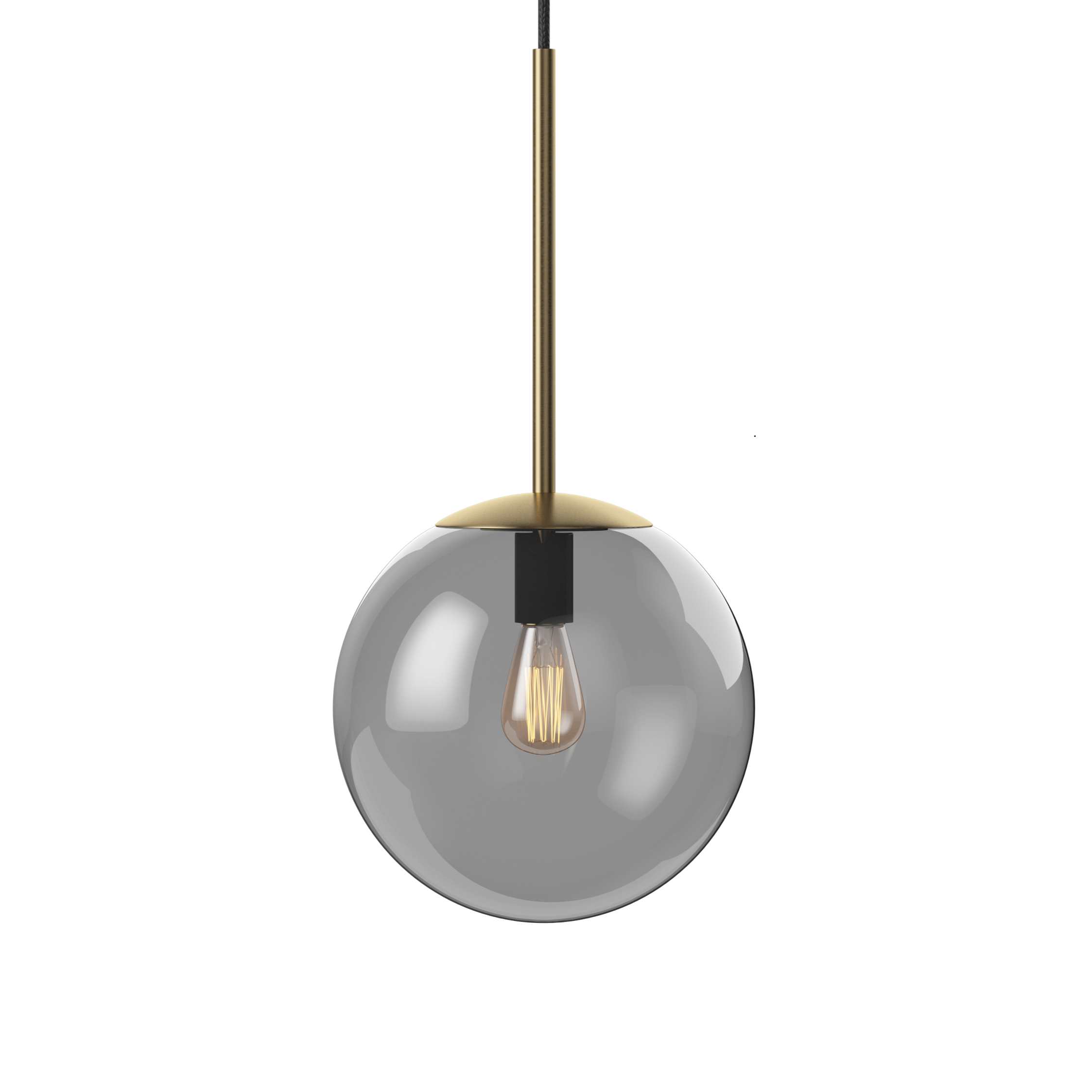 Závesná lampa ORB antická mosadz