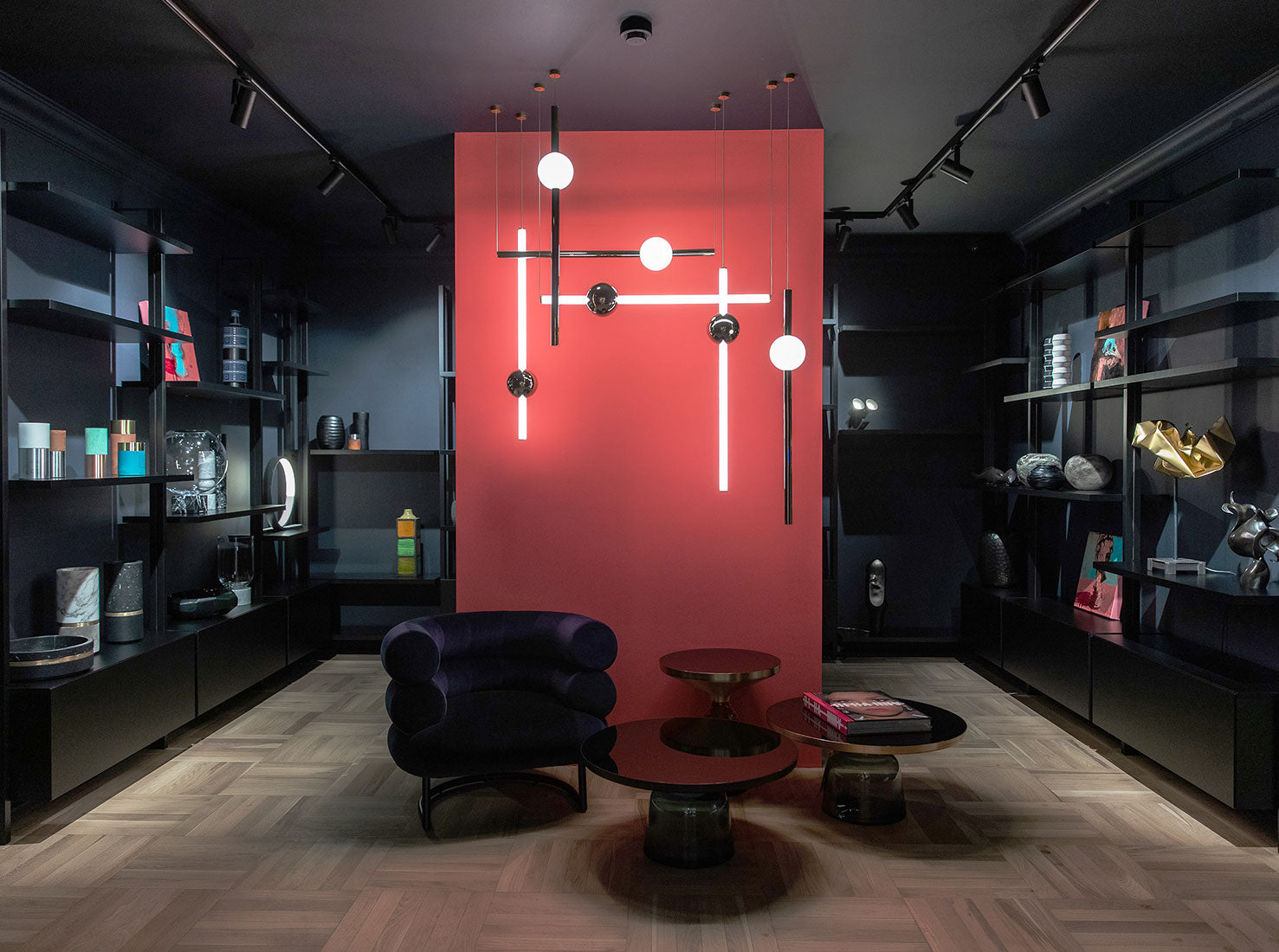 Lampa visiacá ORION GLOBE leštený gunmetal
