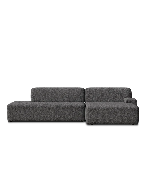 Sofa modułowa UMI - element otwarty prawostronny kamienna czerń