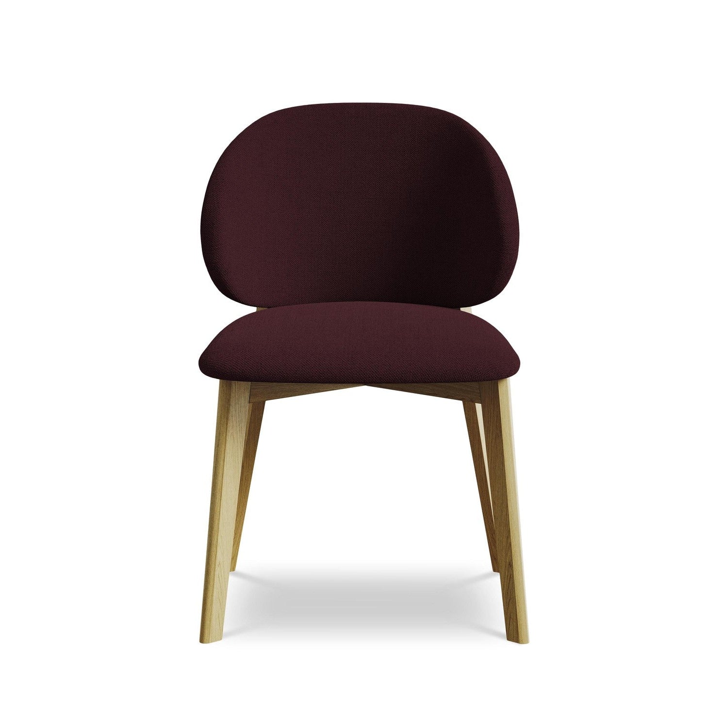 PAHOA Chair in Burgundy with Beech Base