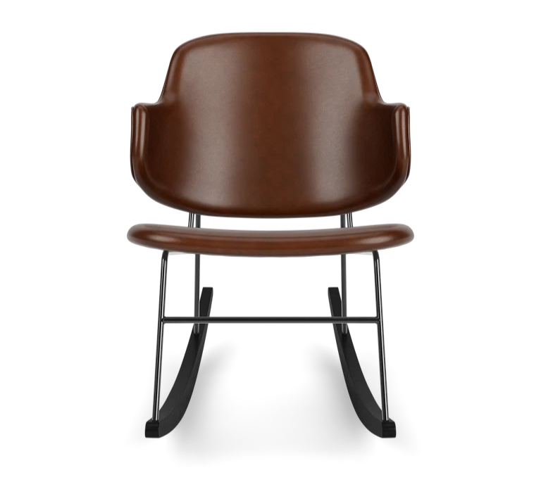 PENGUIN rocking chair brown leather