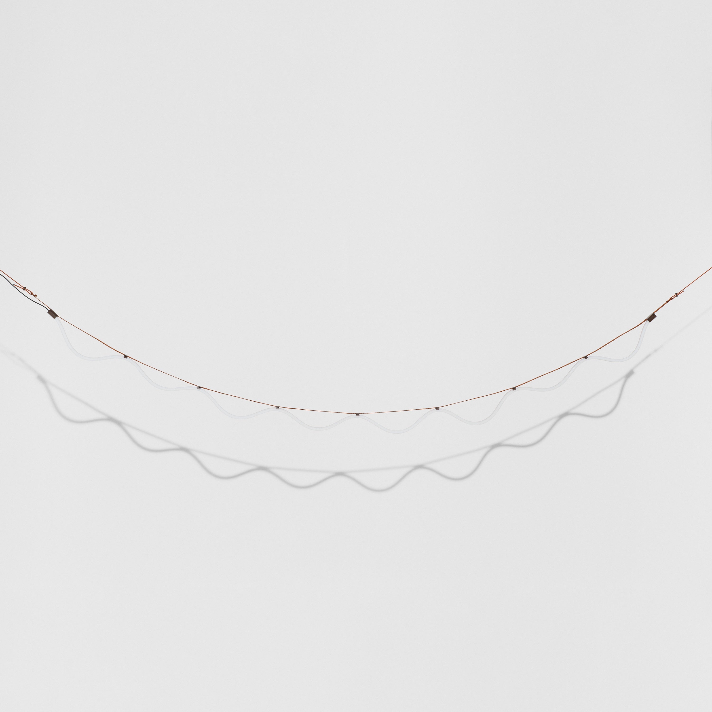 Lampa visiacá SPLINE hnedá s oranžovou