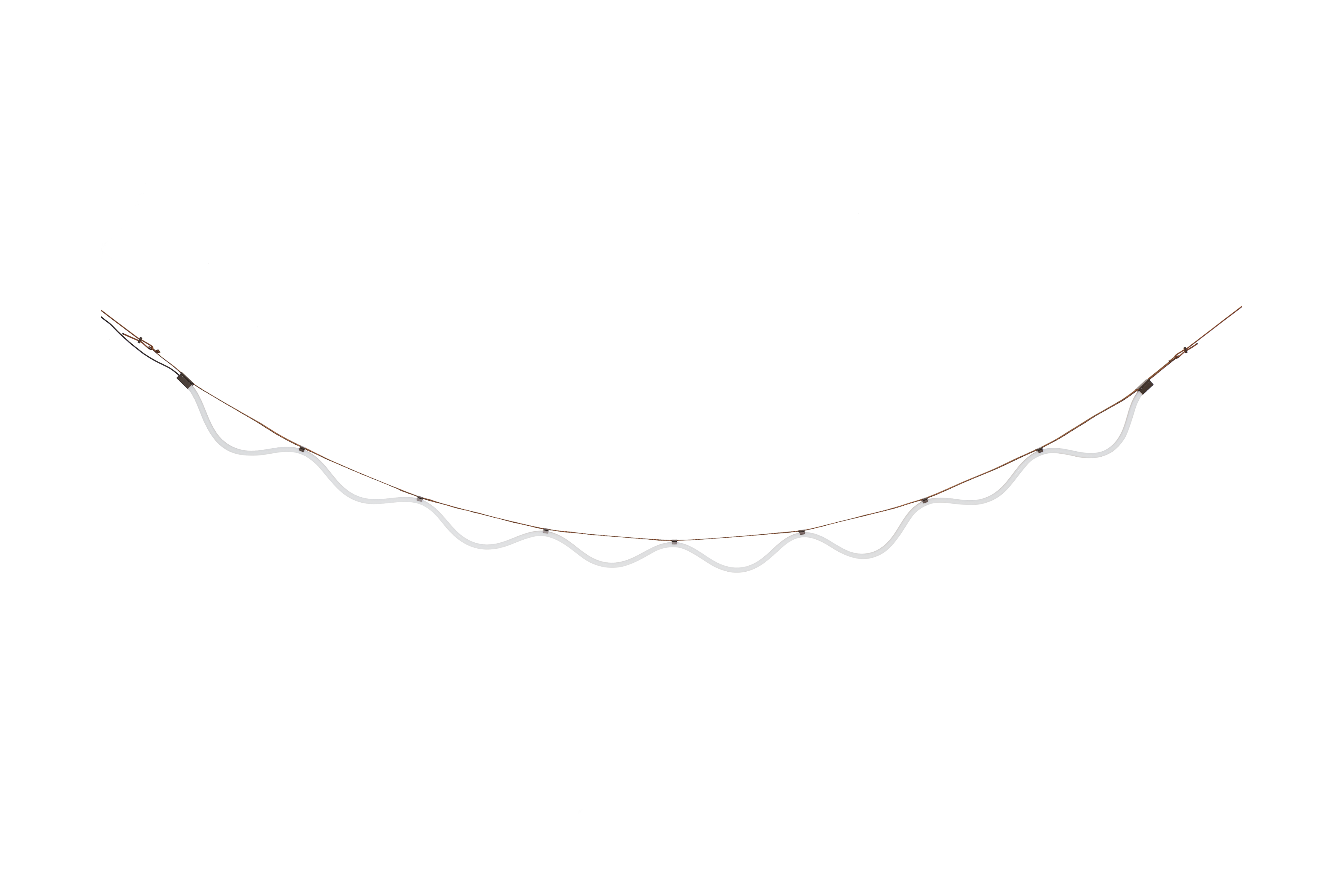 Lampa visiacá SPLINE hnedá s oranžovou