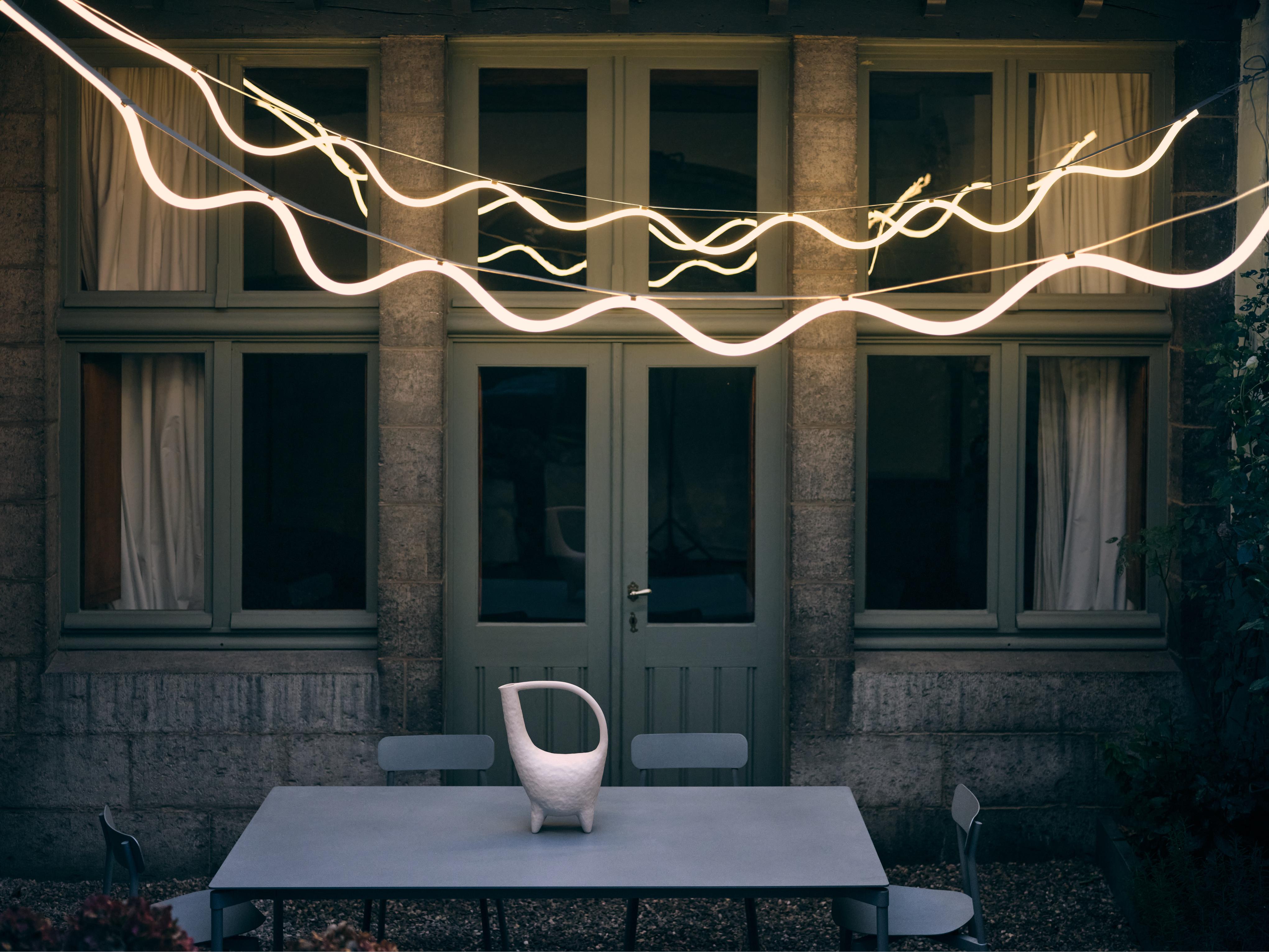 Lampa visiacá SPLINE hnedá s oranžovou