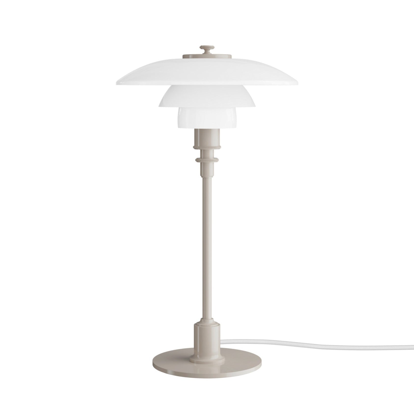 Stolná lampa PH 2/1 biela s béžovým podstavcom