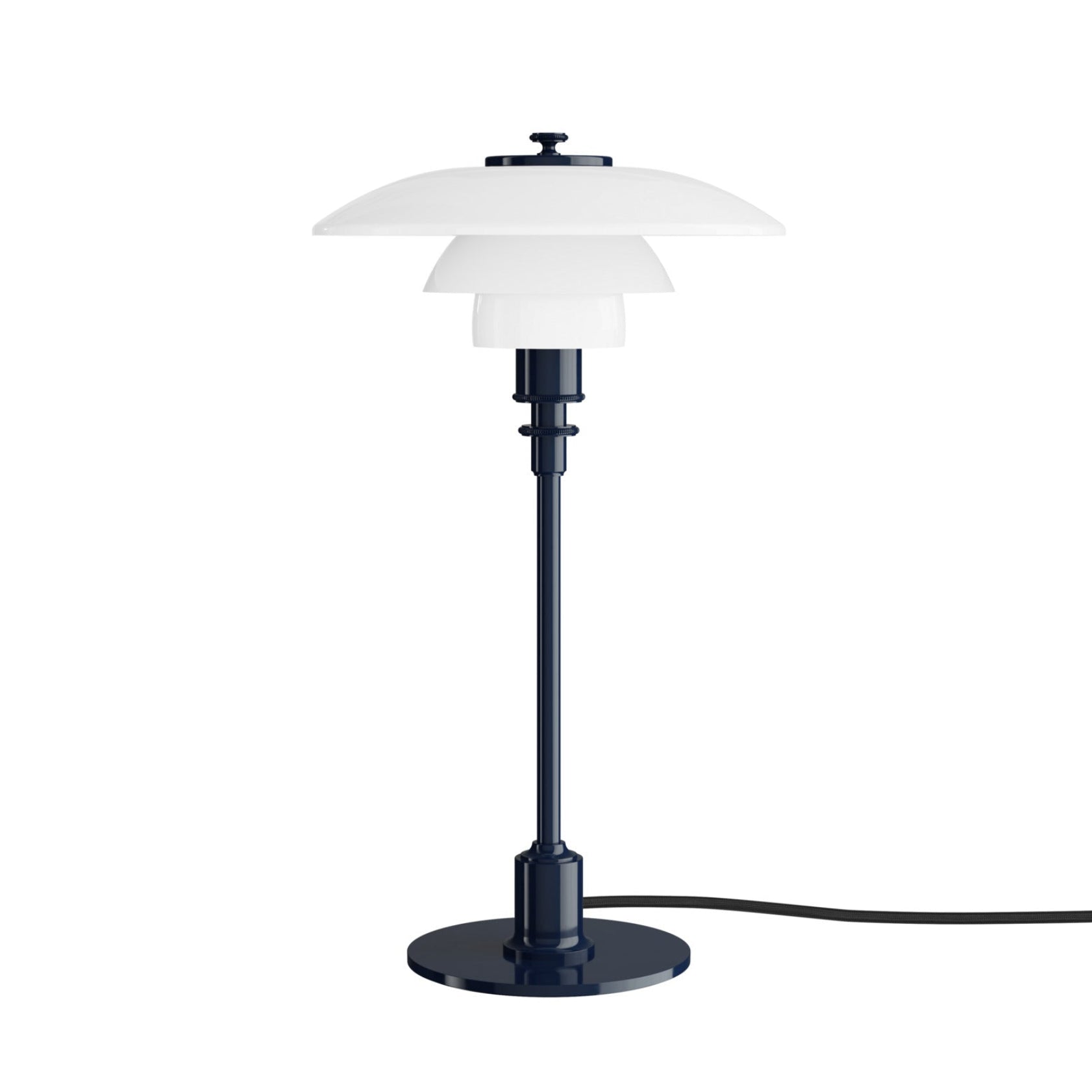 Lampa stołová PH 2/1 biela s granátovou základňou