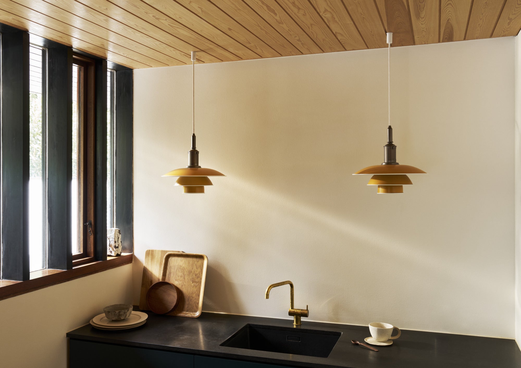 PH 3½-3 METAL yellow pendant lamp
