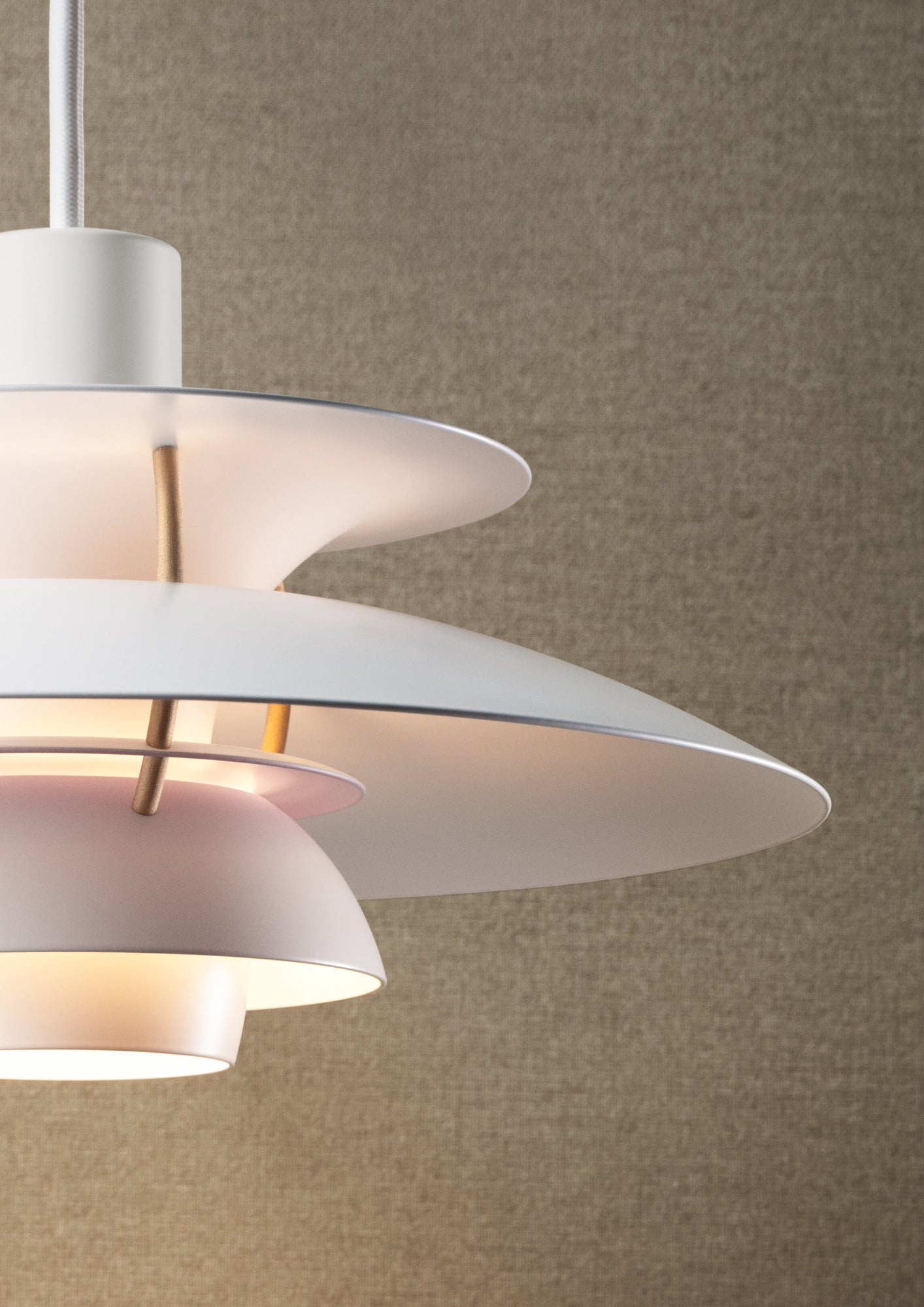 Závesná lampa PH 5 moderná biela
