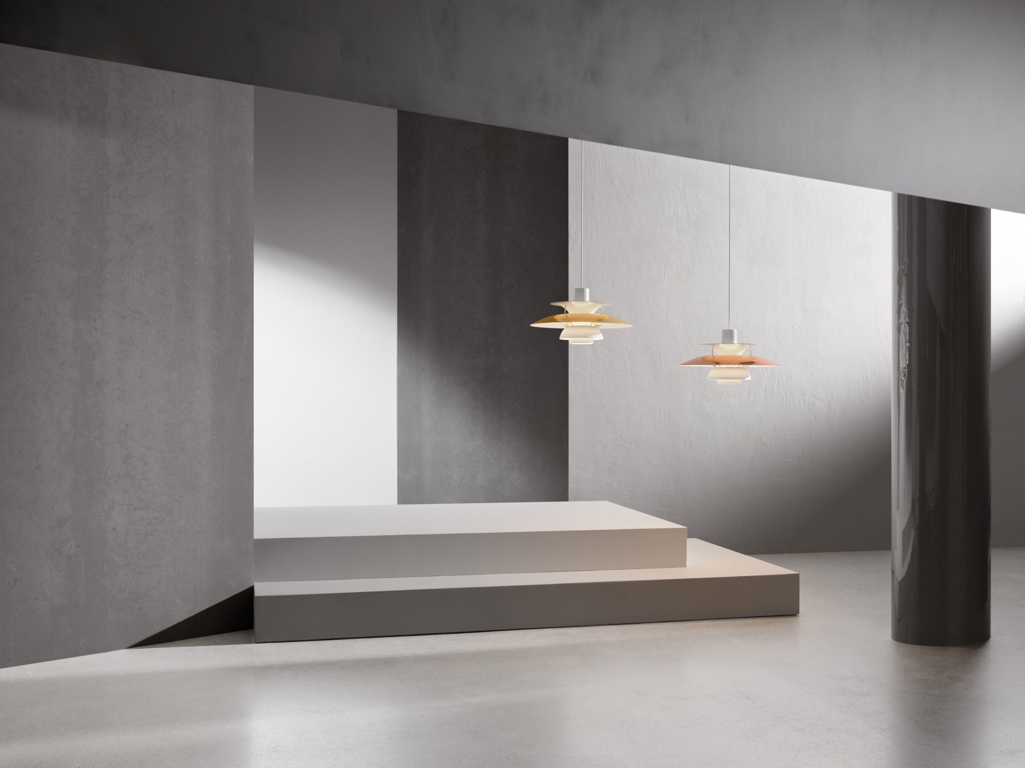 Lampa wisząca PH 5 biały z miedzianym