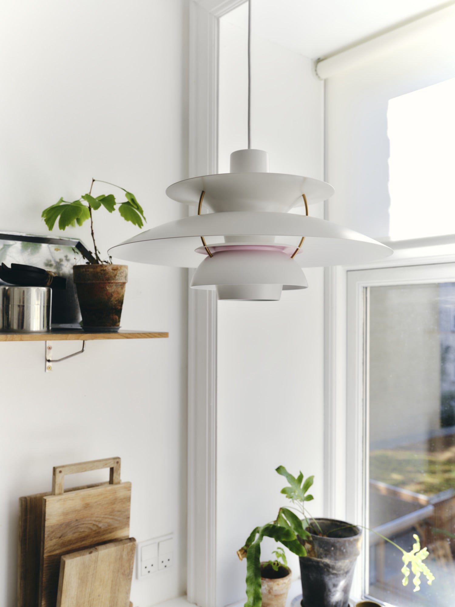 Závesná lampa PH 5 moderná biela
