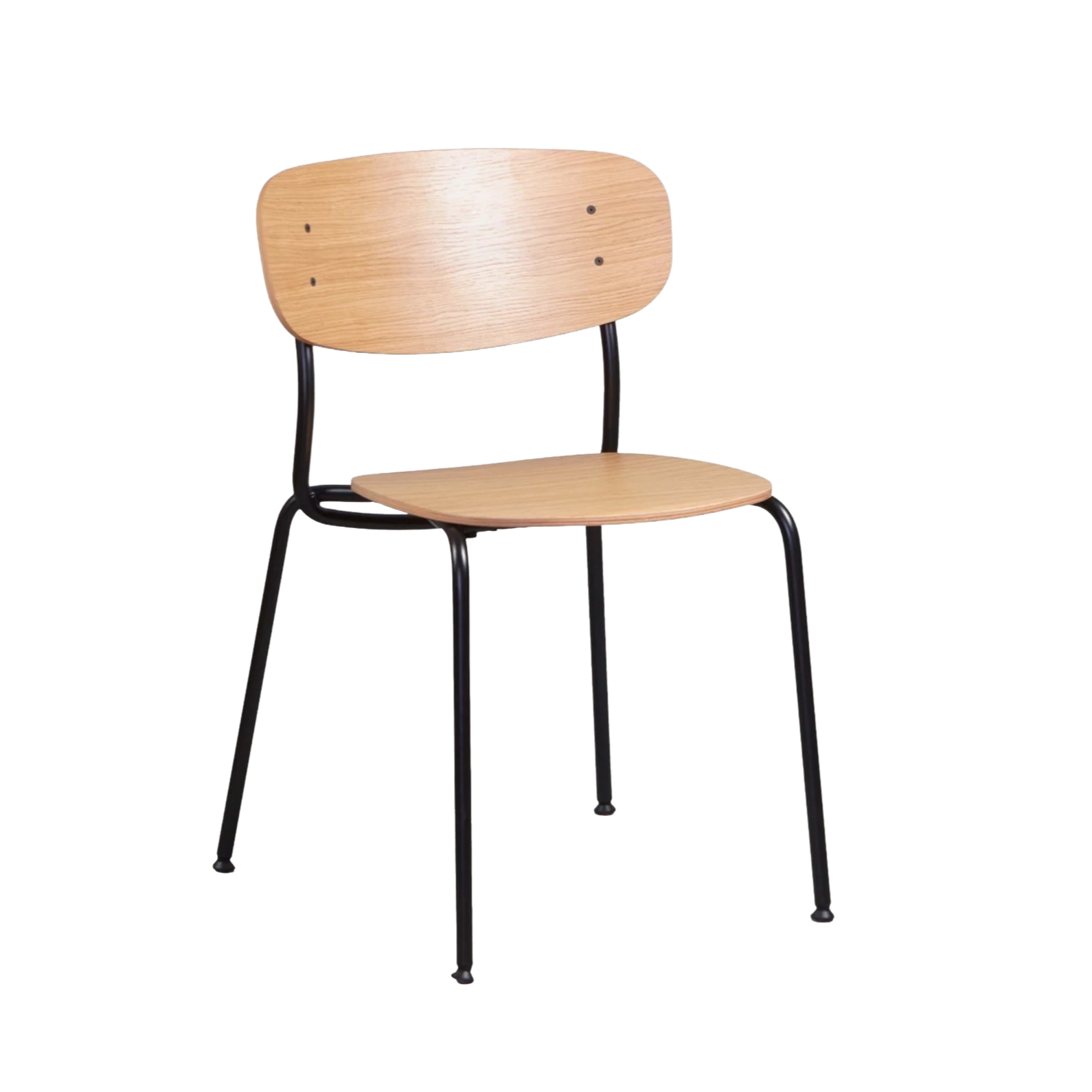 Stolička SPLOT z dubového dreva s čiernym podstavcom