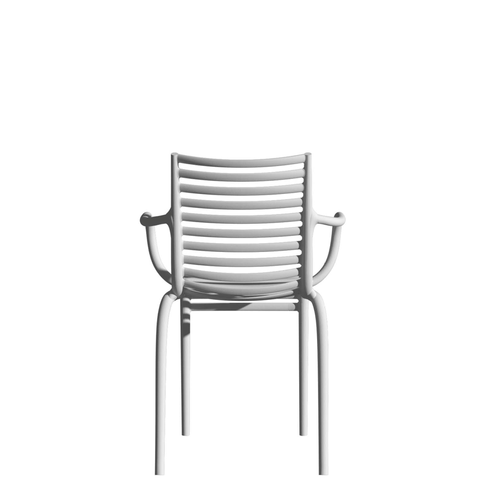 Kreslo s podrúčkami PIP-E biele