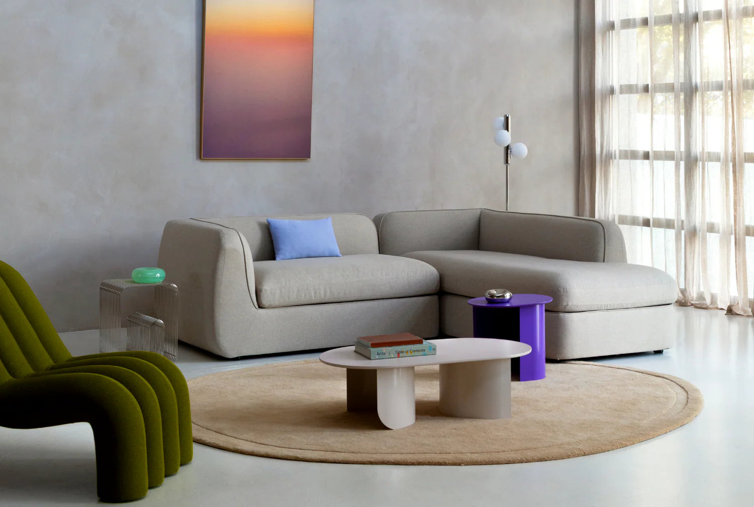 PLATEAU Green Side Table