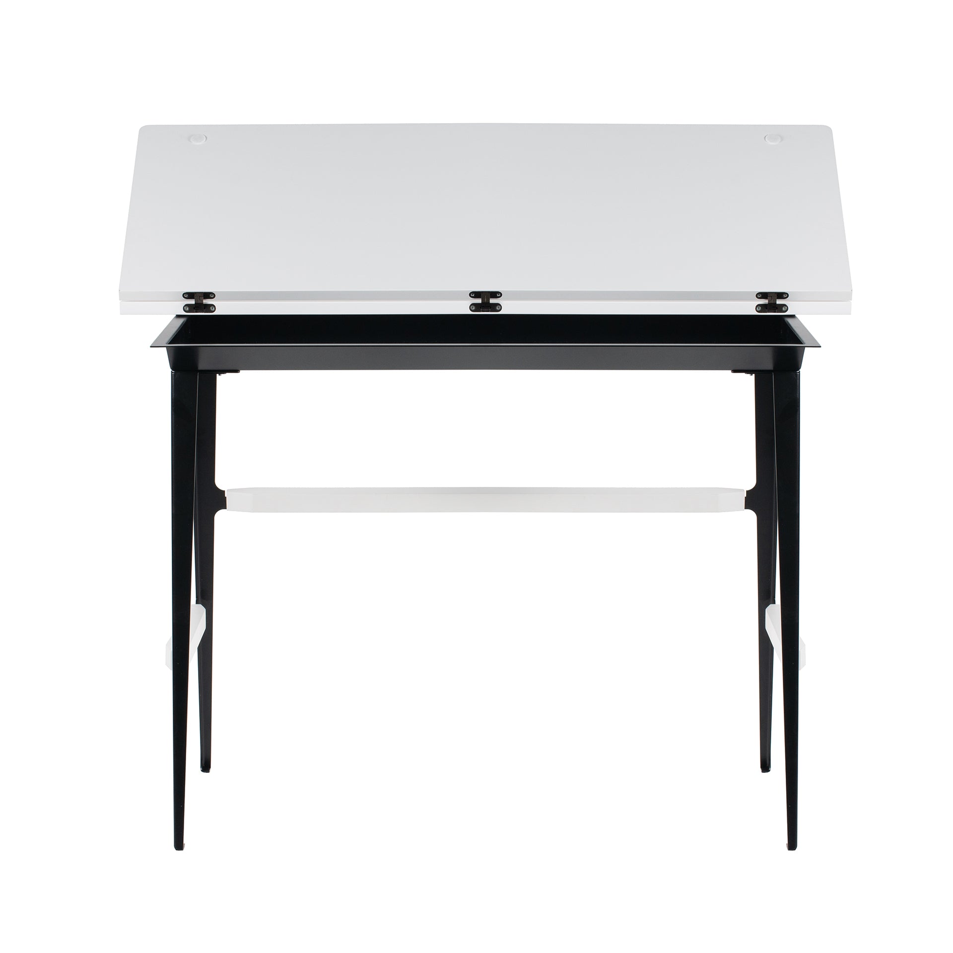 Portable desk Atelier White with a black base