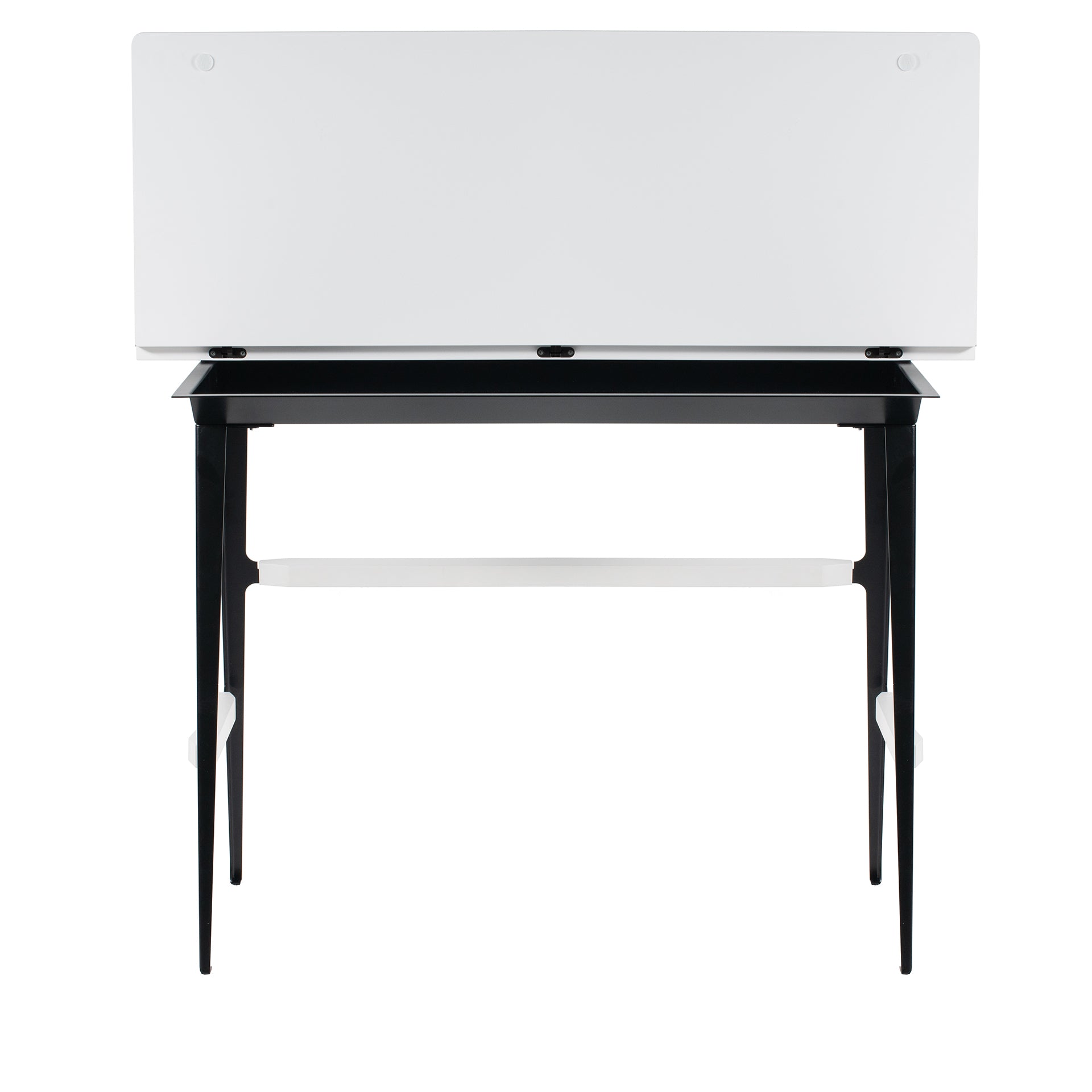 Portable desk Atelier White with a black base