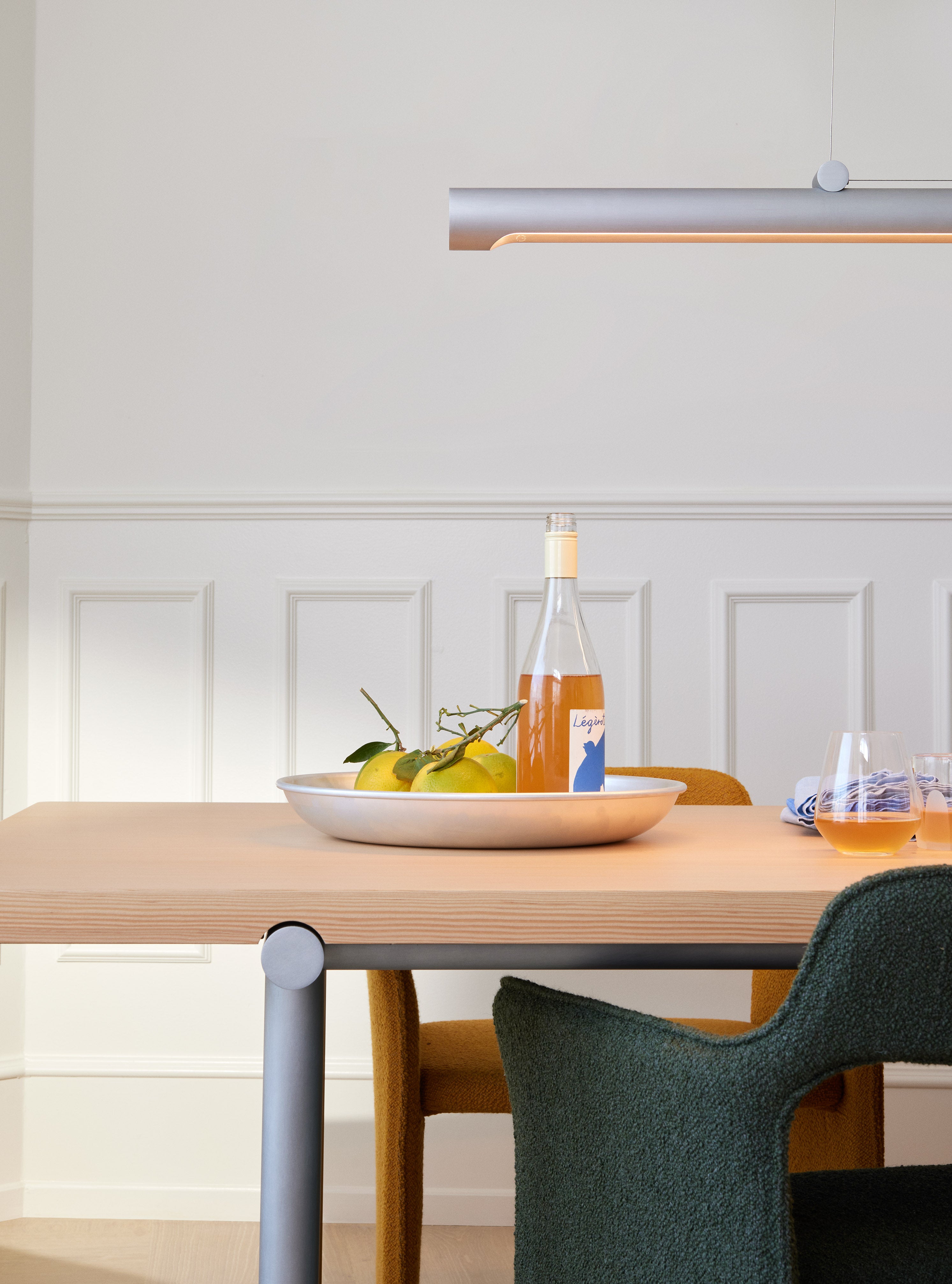 Závesná lampa TUBBY TUBE šedá