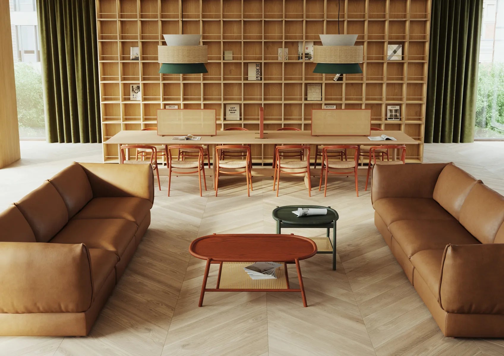 Kávový stolík DRUM bukové drevo