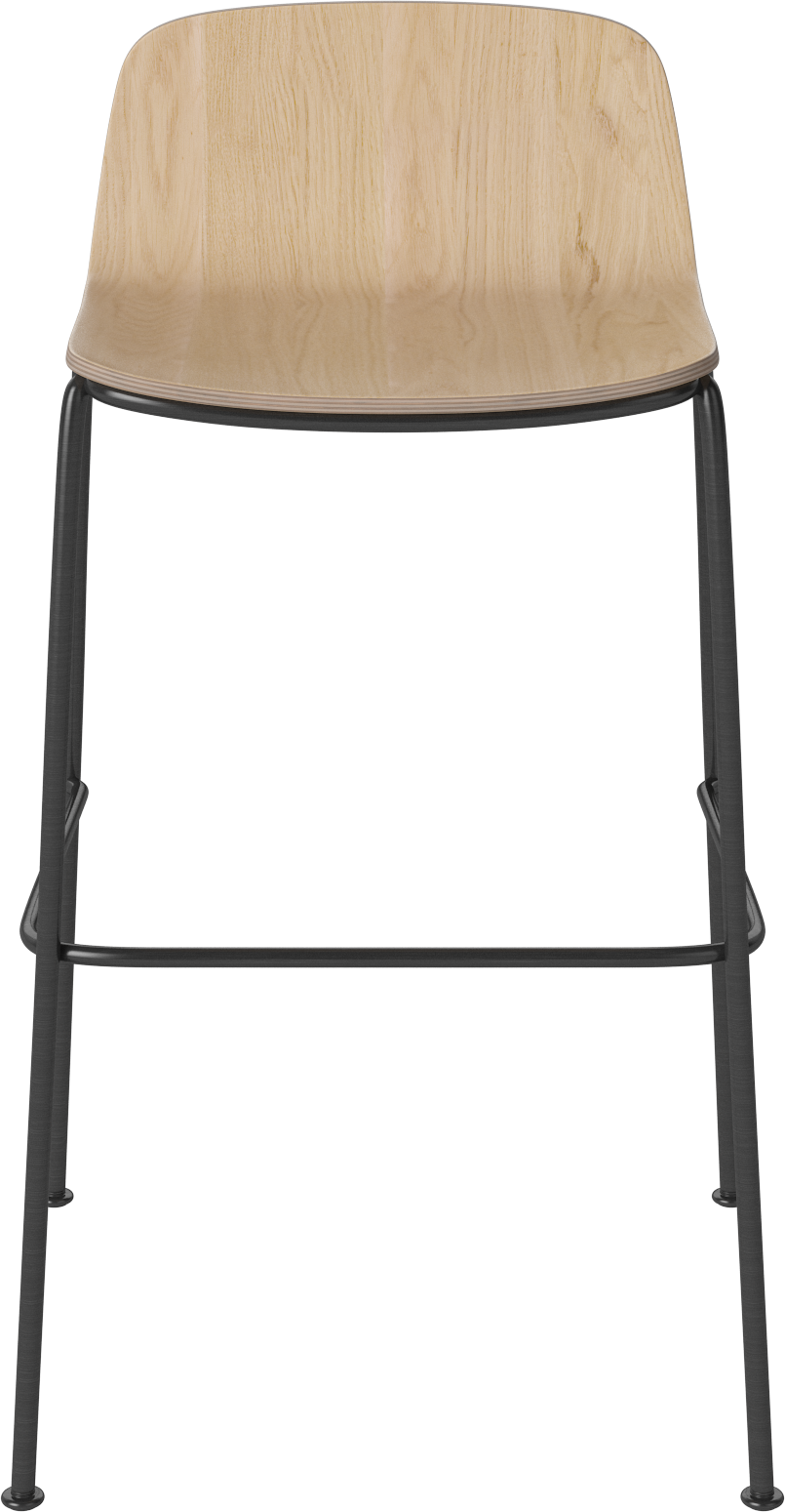 Hoker PALM bielený dubový dyha s čiernym kovovým podstavcom