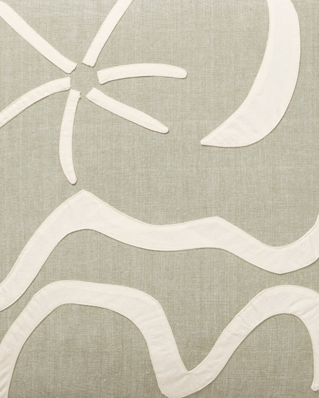 KOVE APPLIQUÉ decorative pillow light green