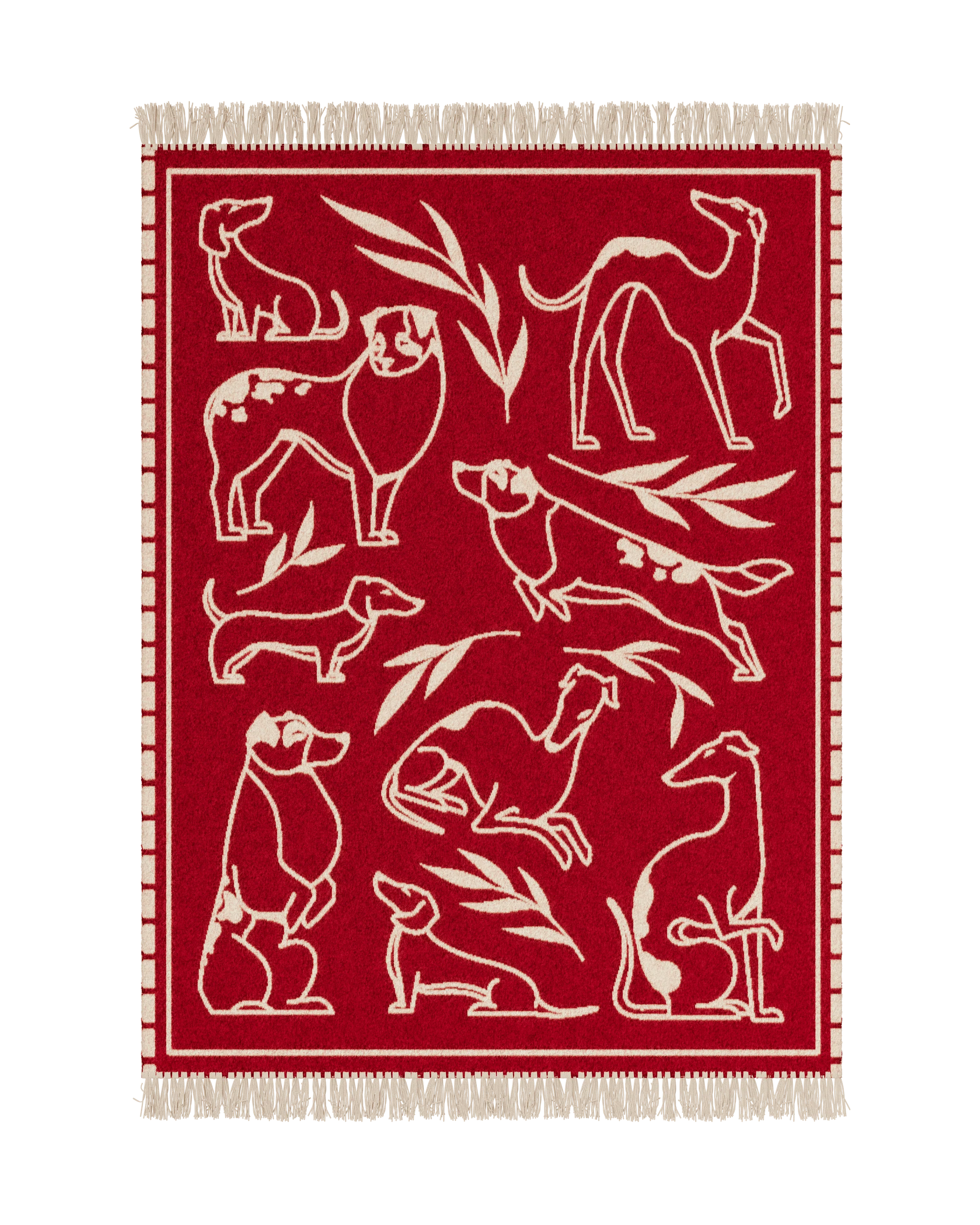 Koc PAWFECT pieskový béžový a bordový