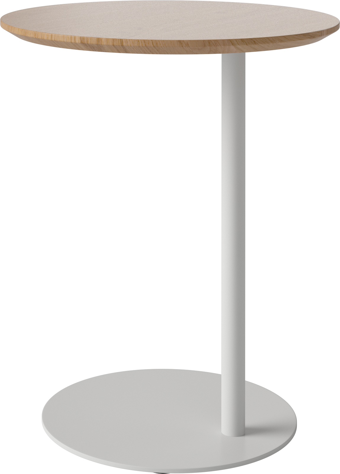 Bočný stolík PILLAR z dubového dreva so šedým podstavcom