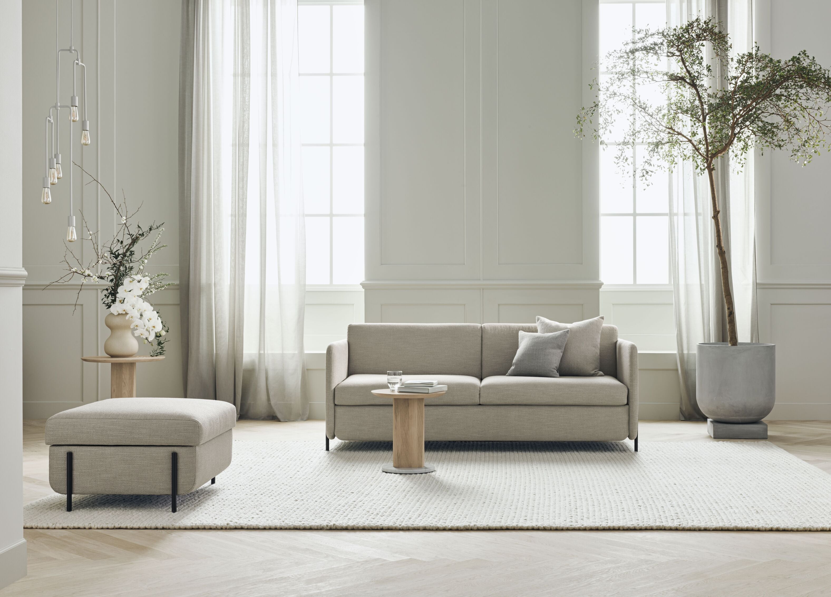 Folding sofa of 2.5-person Pira Steel base