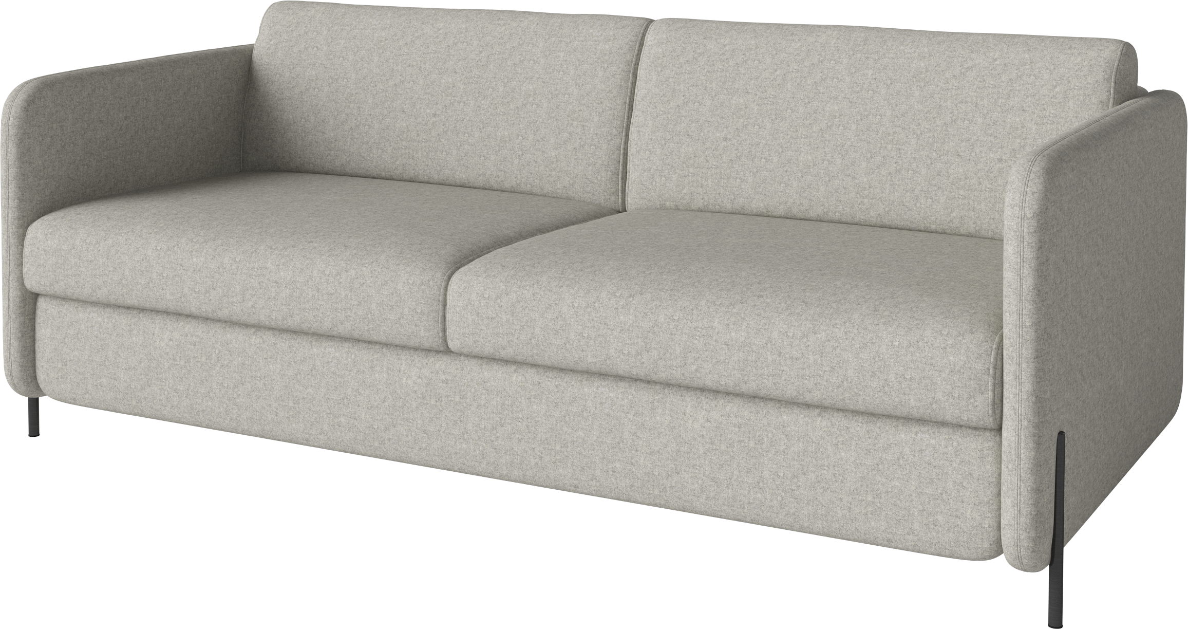 Pohovka rozkladacia 3-osobová PIRA čierna so železnou základňou