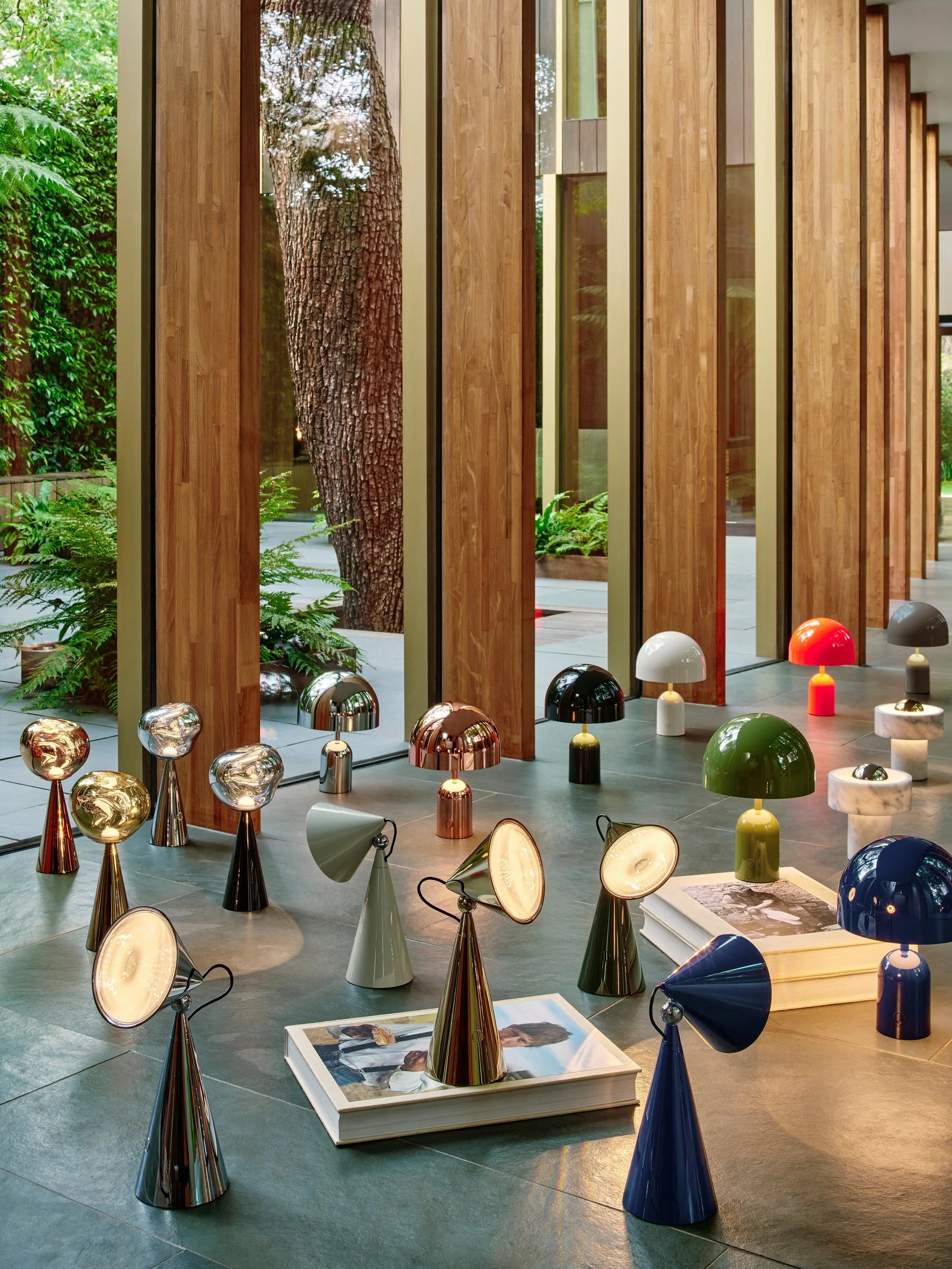 Portable table lamp POSE blue