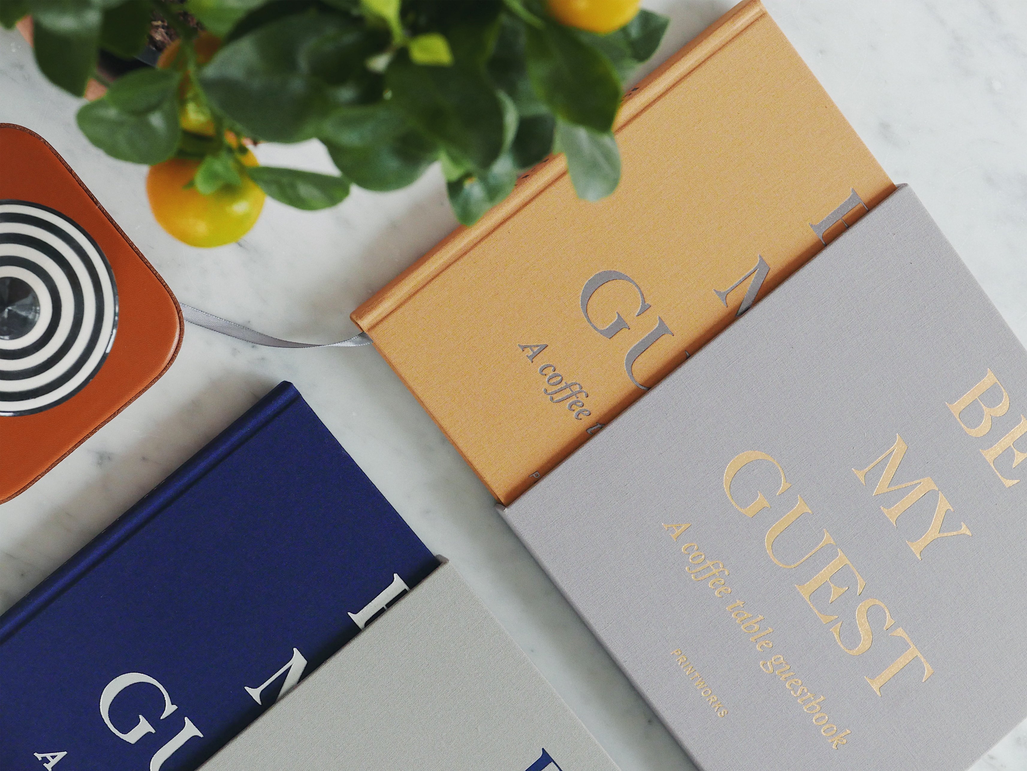 Kniha hostí BE MY GUEST šedá so zlatou