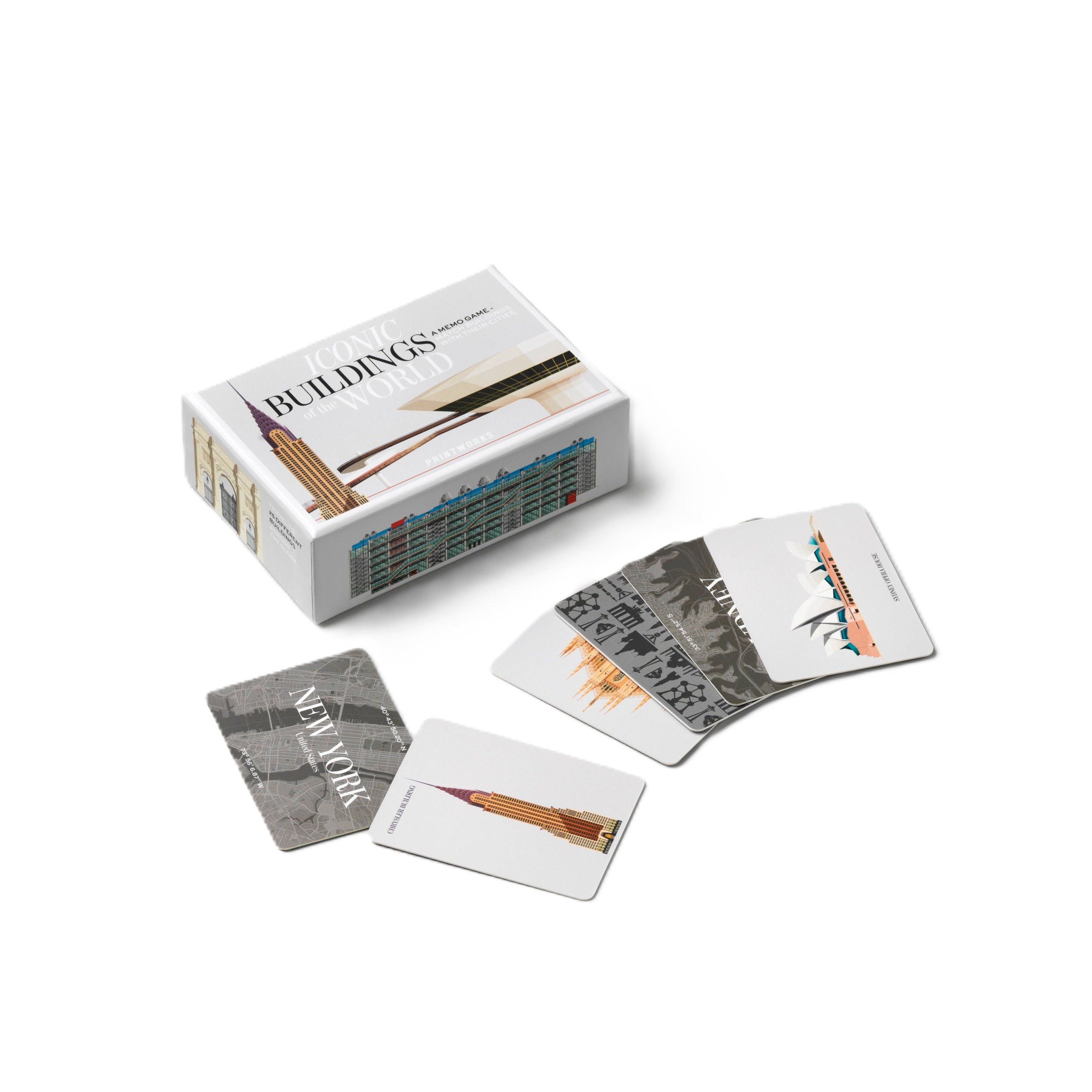 Gra memory MEMO GAME ICONIC BUILDINGS gray