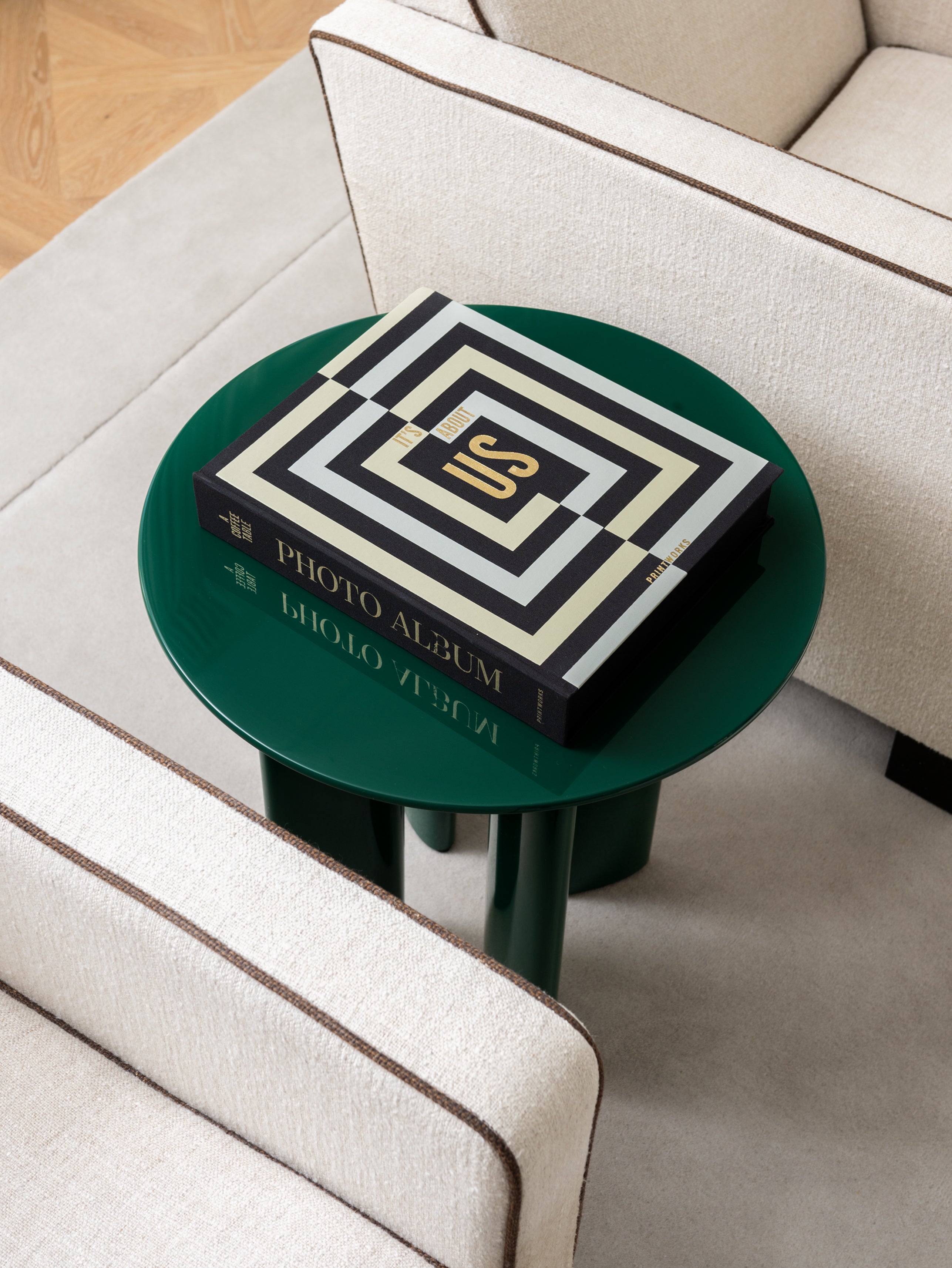 Photo Album IT'S ABOUT US black with white and gold