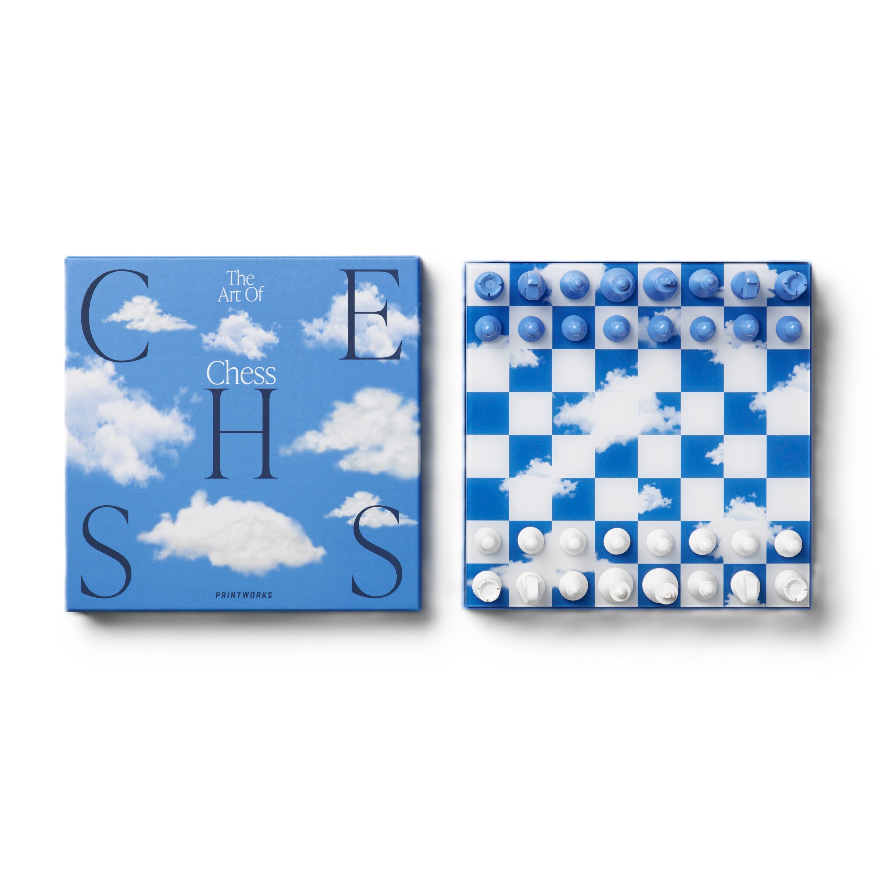 CHESS CLOUDS Blue and White Chess Set