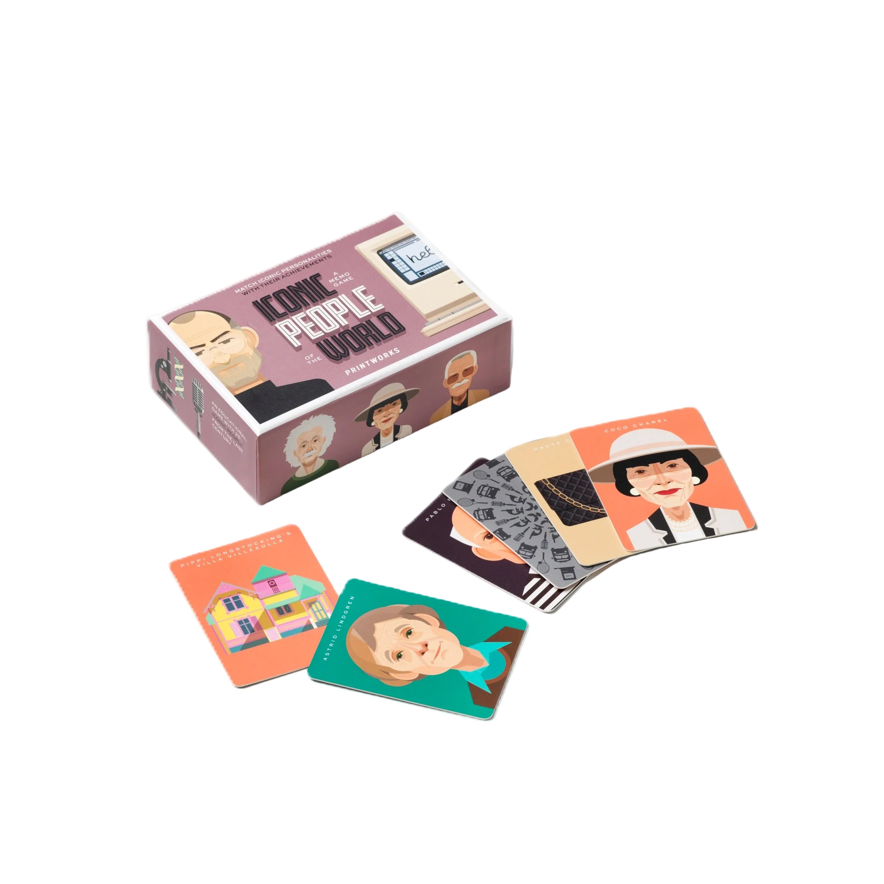 Hra pamäti MEMO GAME IKONICKÉ OSOBNOSTI fialová