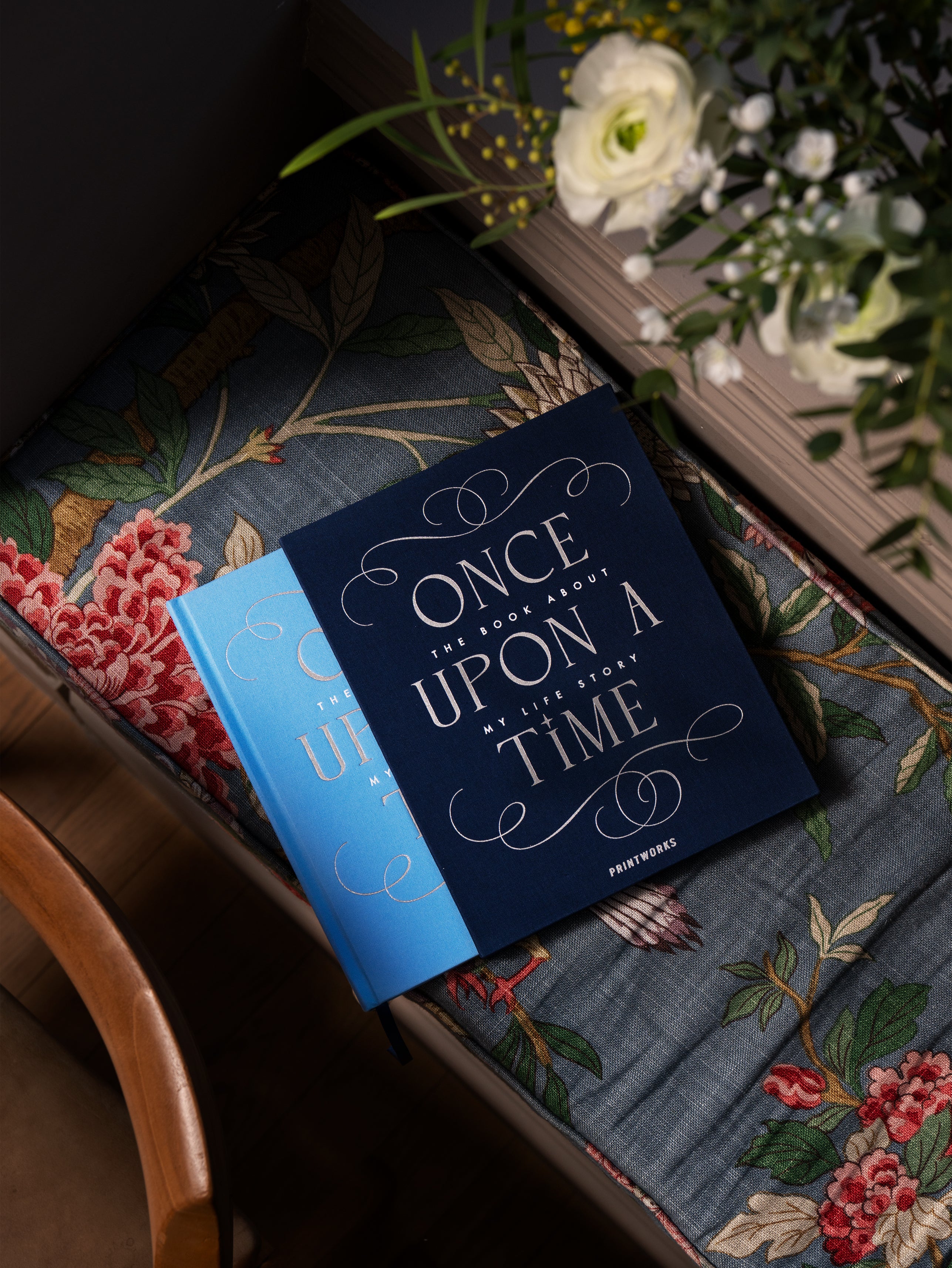 Once Upon A Time Memory Book in Navy Blue with Blue
