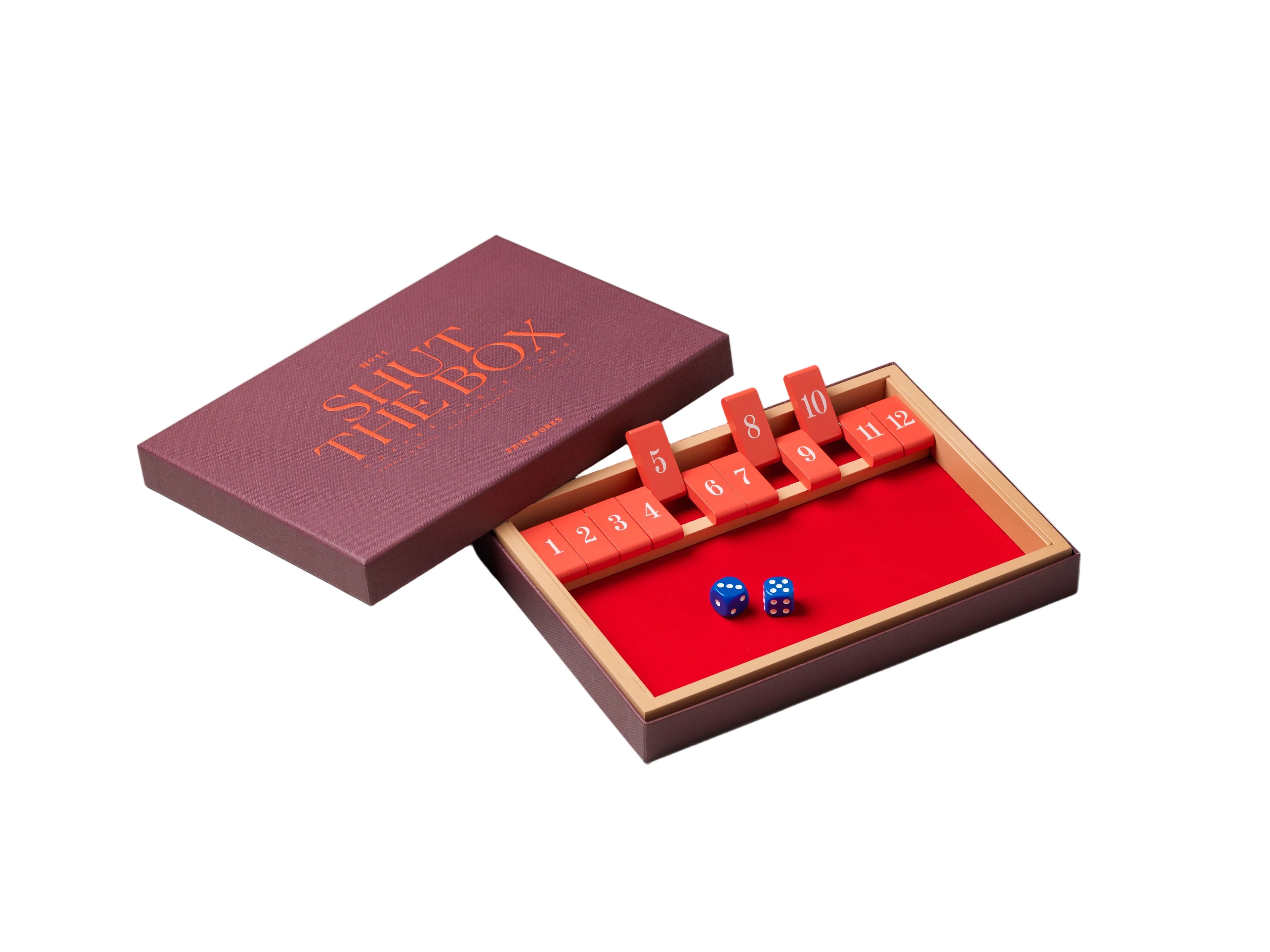 Hracía hra SHUT THE BOX bordová
