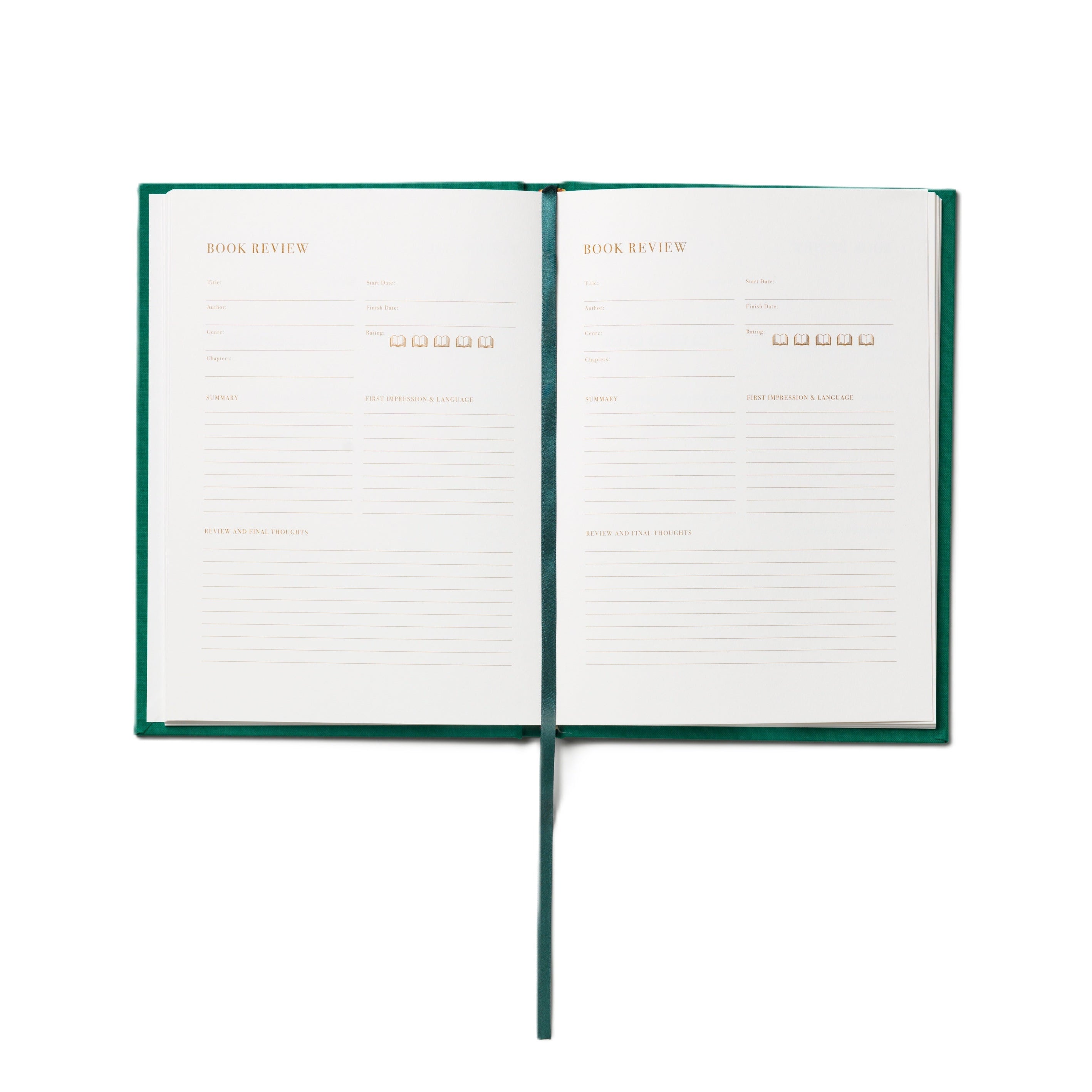 The Book Club Reading Journal Gray with Green