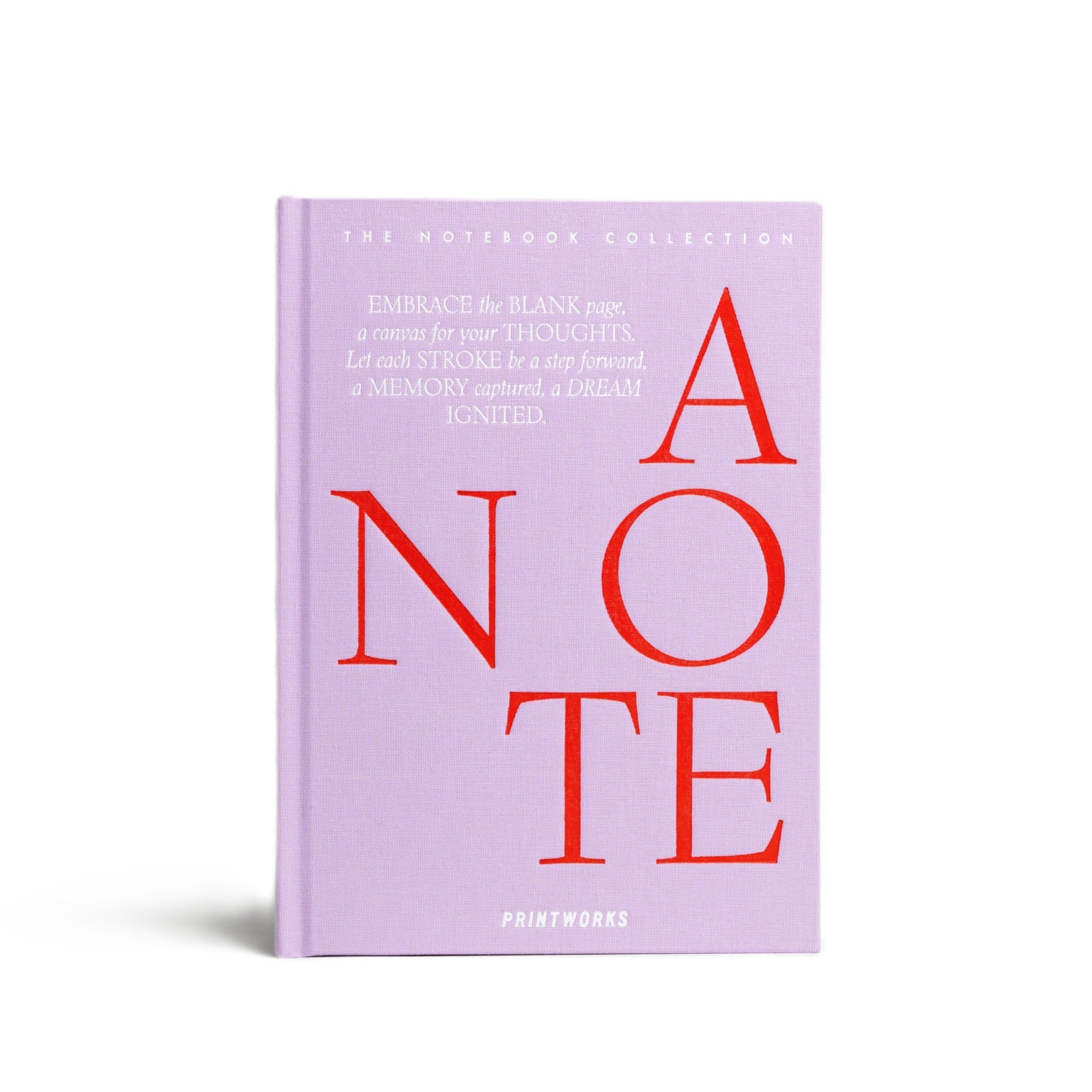 JUST A NOTE Purple Notebook with Red