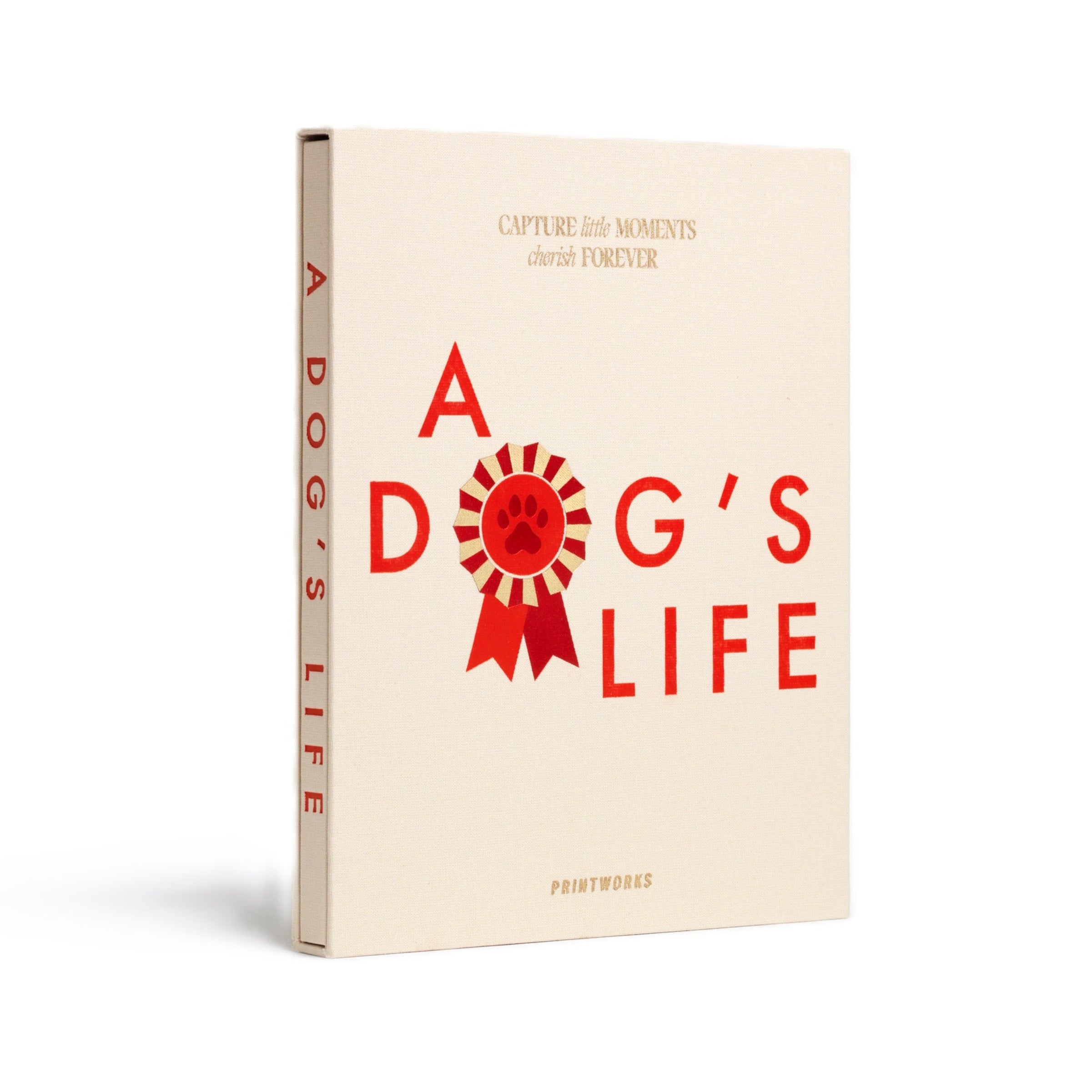 Diary A DOG'S LIFE beige with red