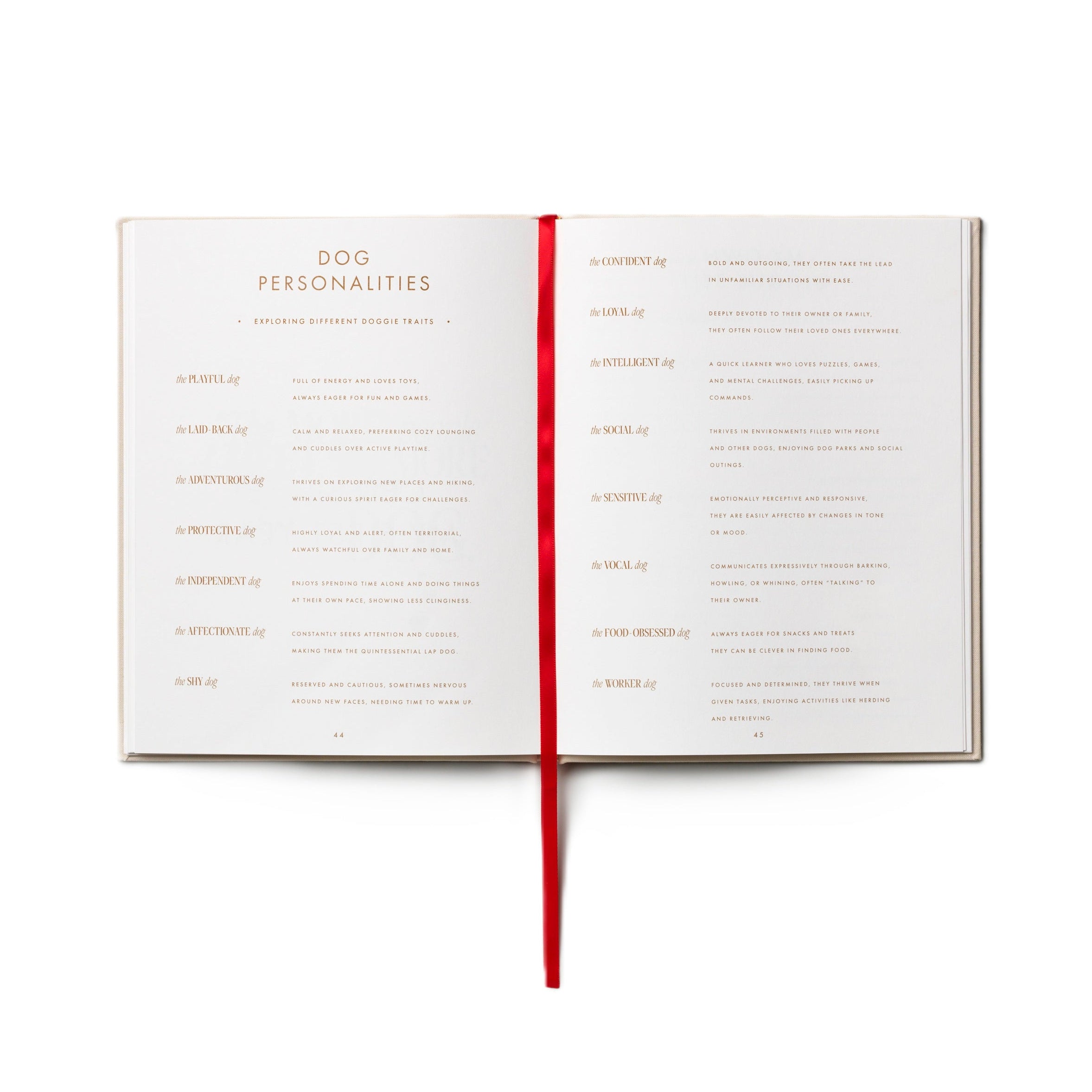 Diary A DOG'S LIFE beige with red