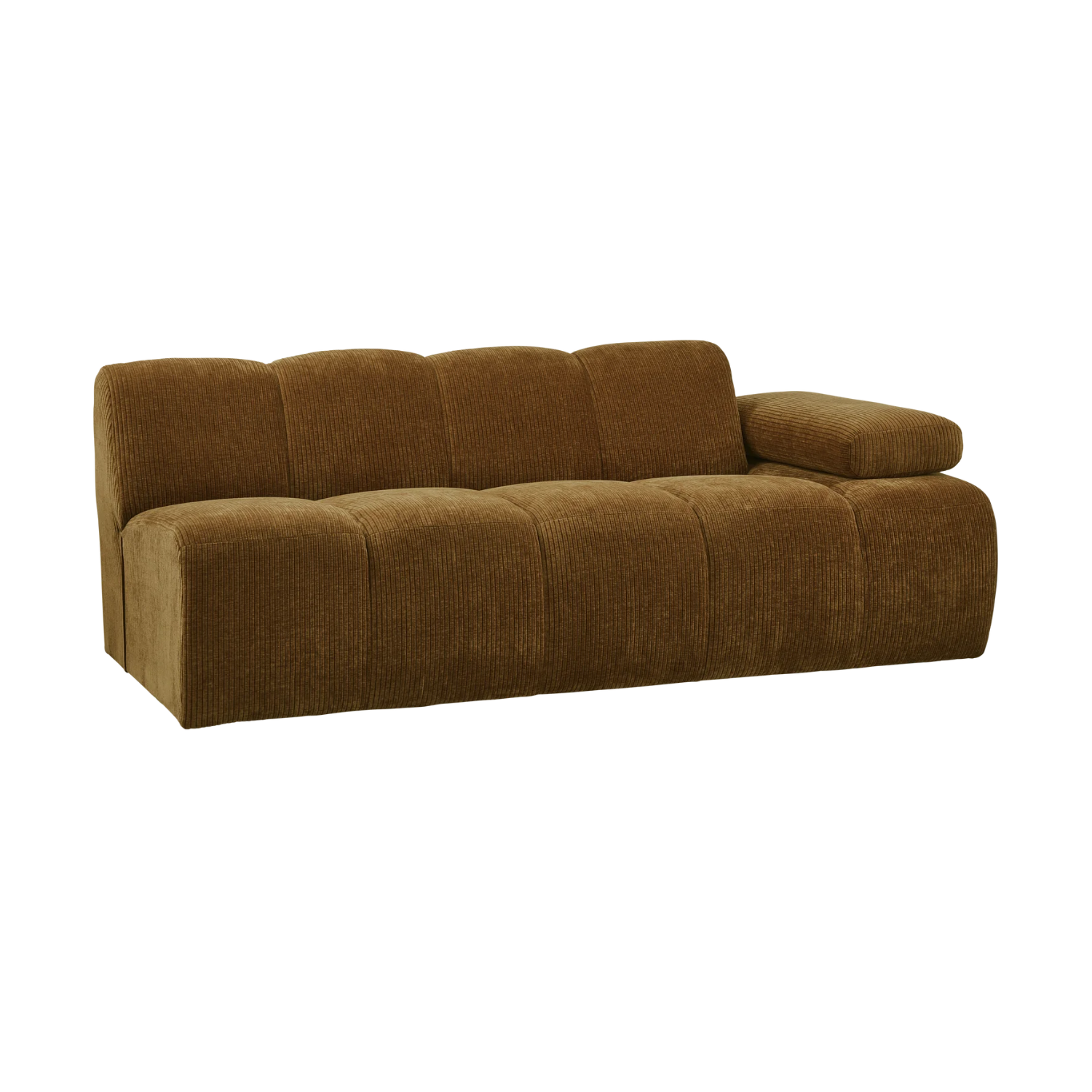 Modulárna pohovka MOJO - 2-miestny prvok tmavý medový zamat