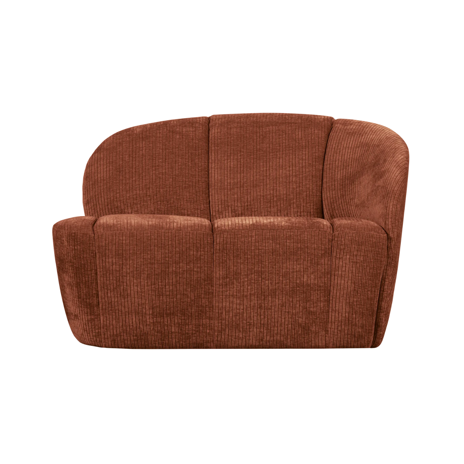 Sofa prawostronna 2-osobowa MOJO brązowy sztruks