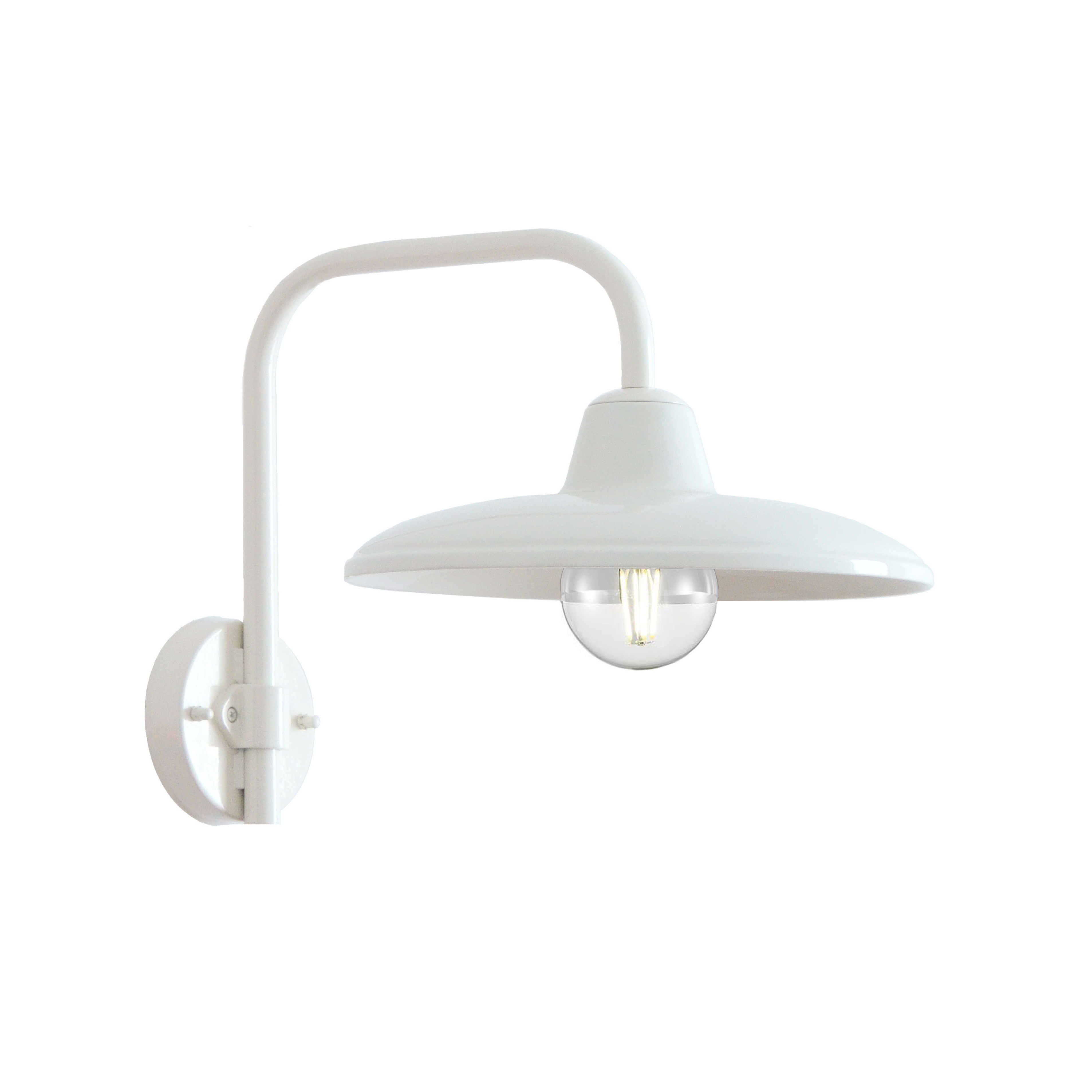 Biele keramické nástenné svietidlo B&W