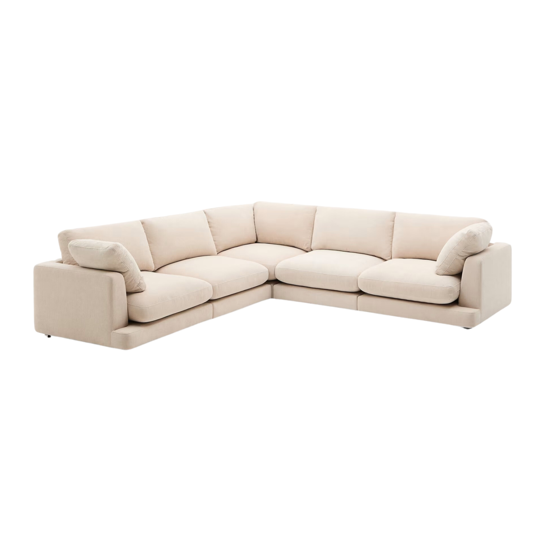 GALA beige chenille corner sofa