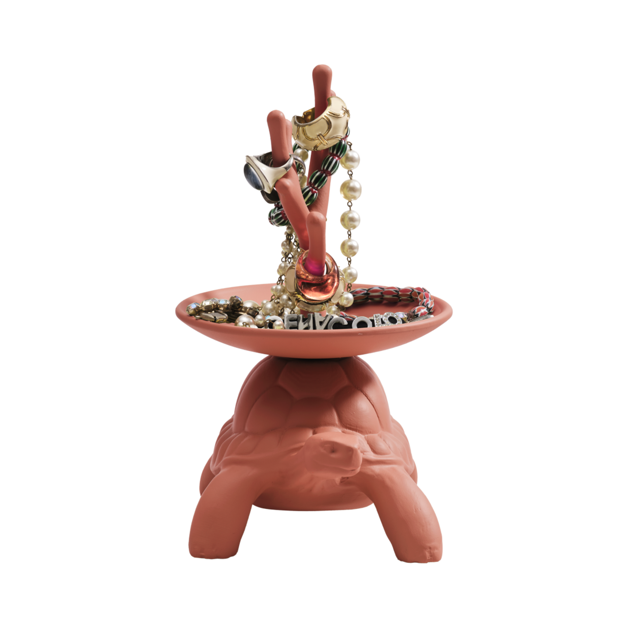 TURTLE CARRY Jewelry Stand terracotta