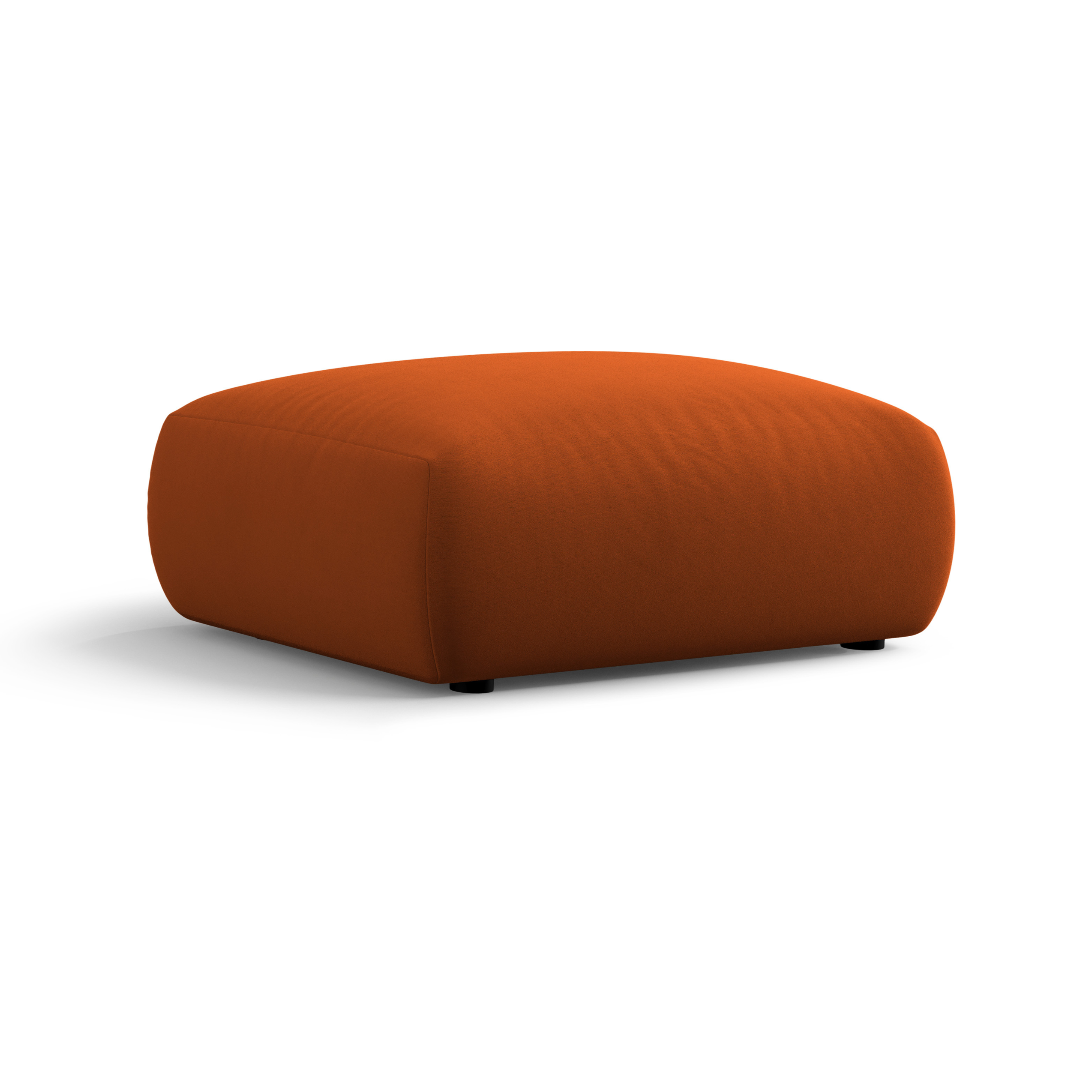 Velvet pouf MATERA brick